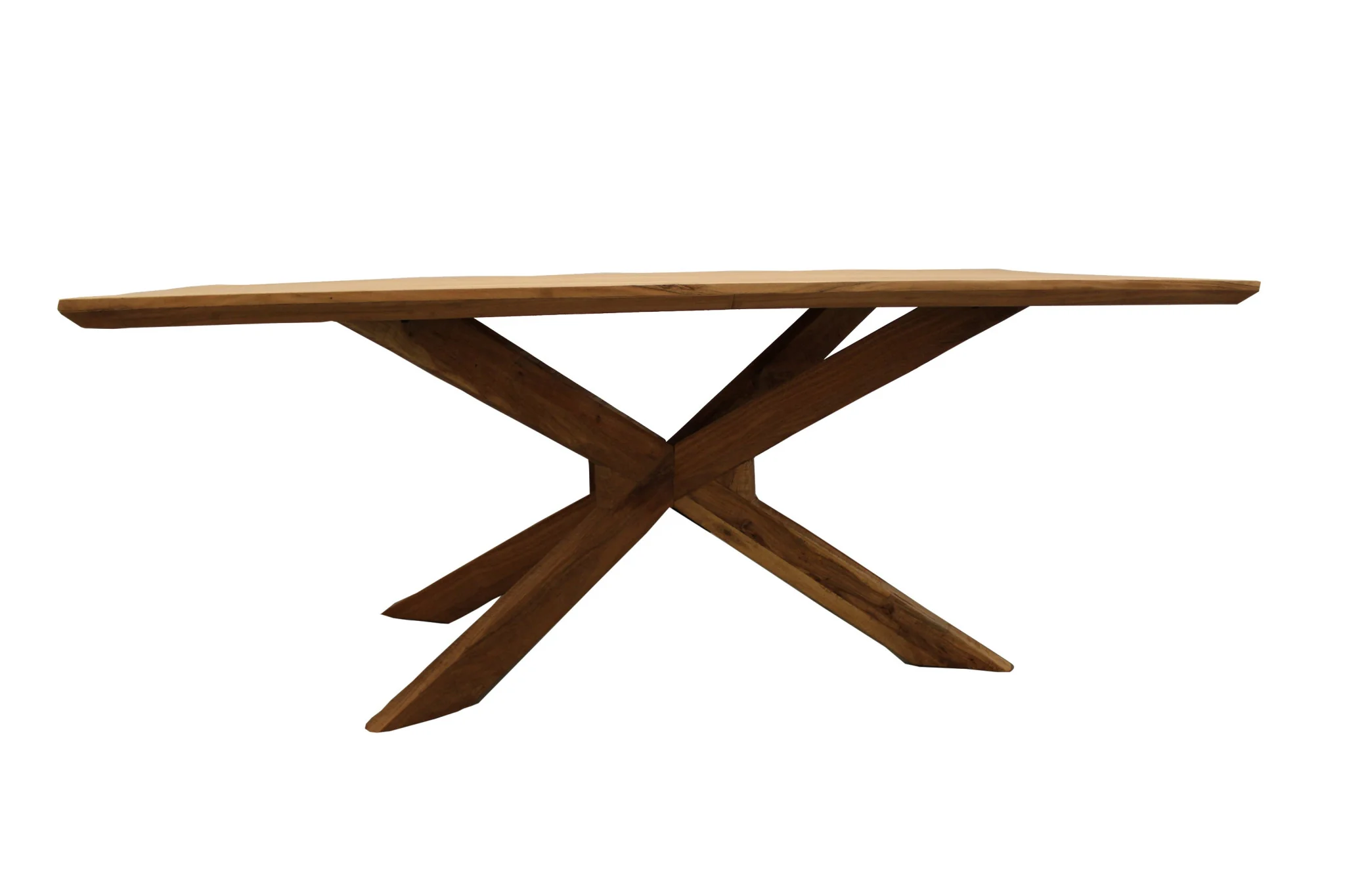 Natural Solid Wood Pedestal Base Dining Table By Homeroots - Image 4