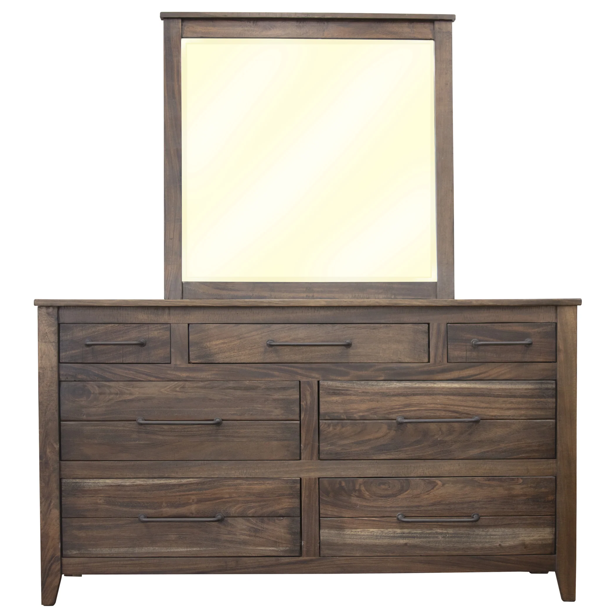 Natural Solid Wood Seven Drawer Double Dresser By Homeroots - Image 3