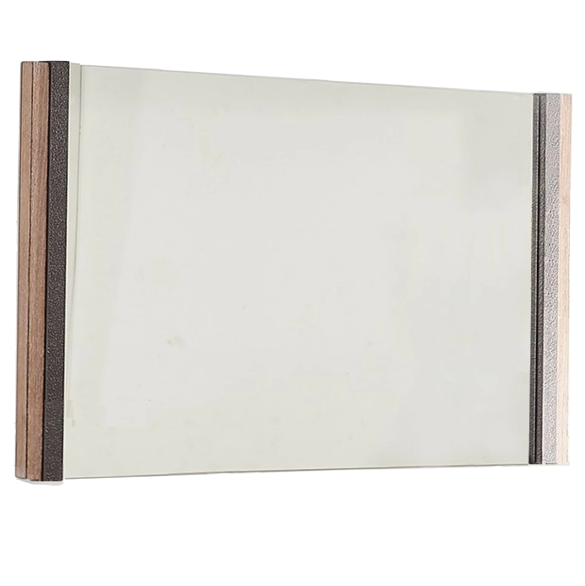 Natural Veneer Metal Mirror By Homeroots - Image 2