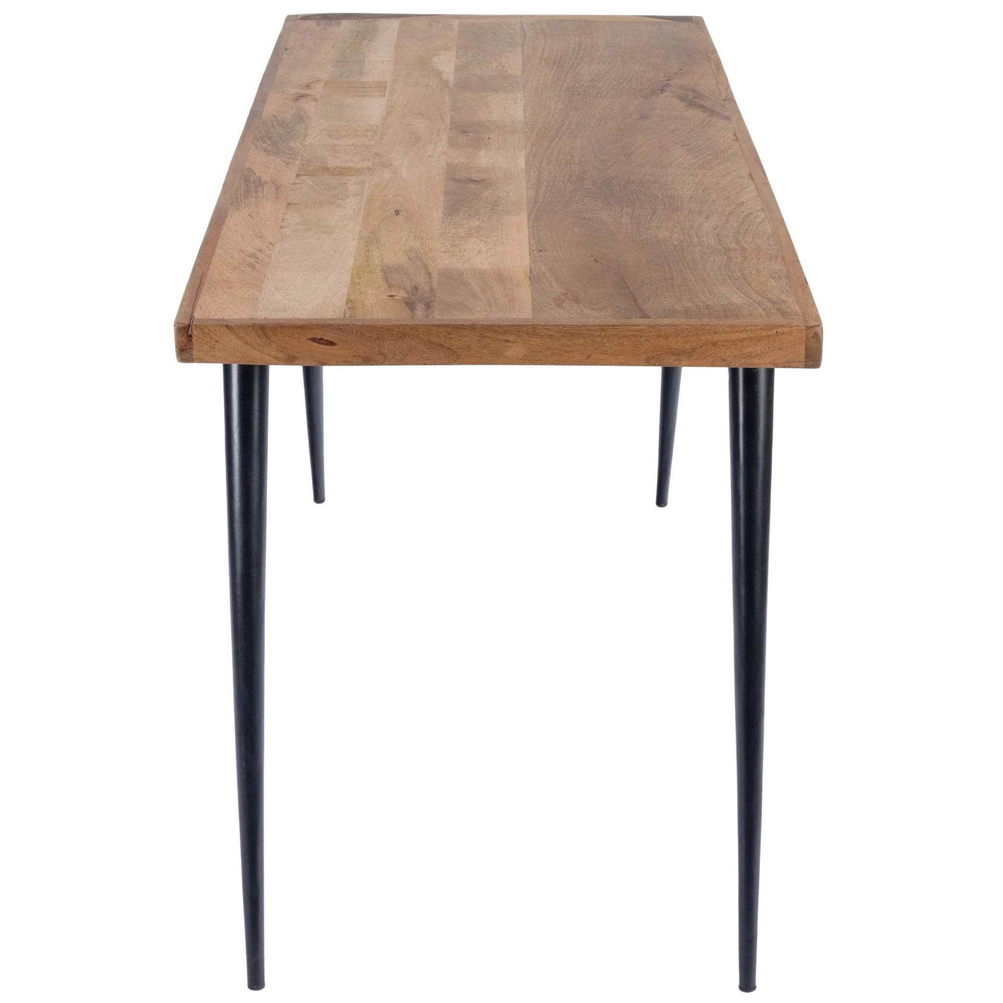 Natural Wood and Metal Desk By Homeroots - Image 4