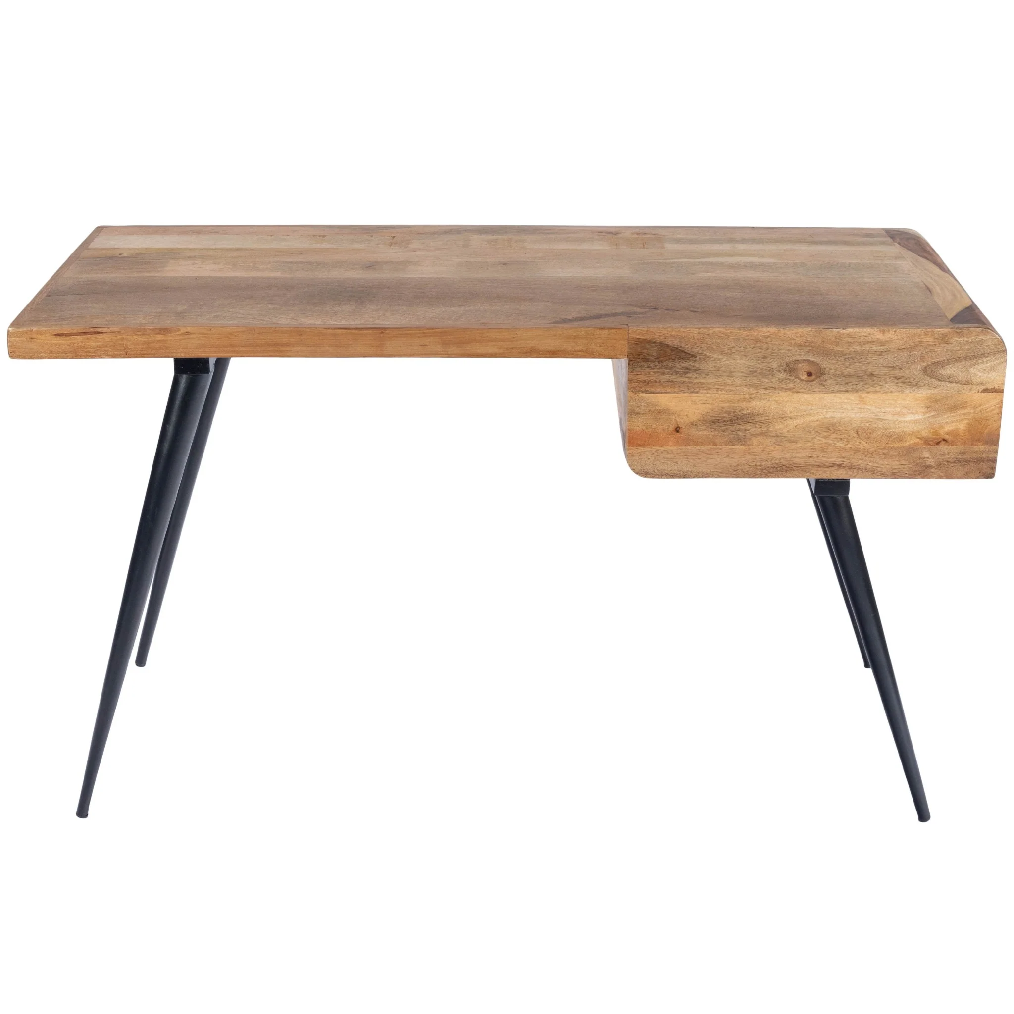 Natural Wood and Metal Desk By Homeroots - Image 5