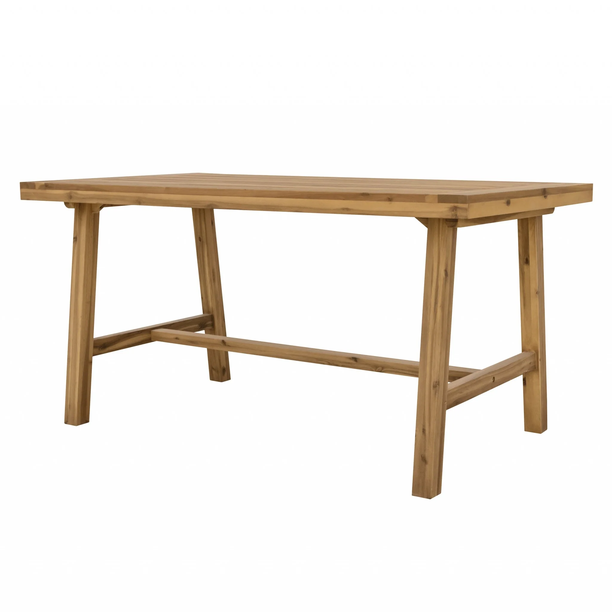 Natural Wood Dining Table with Leg Support By Homeroots - Image 3