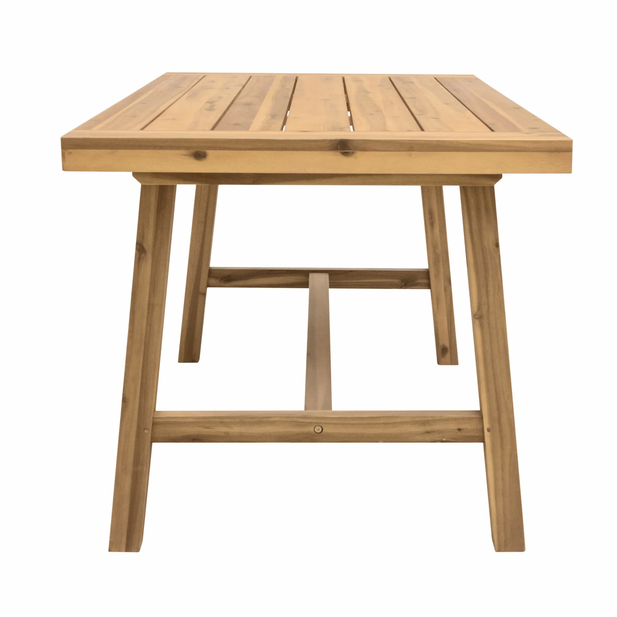 Natural Wood Dining Table with Leg Support By Homeroots - Image 4