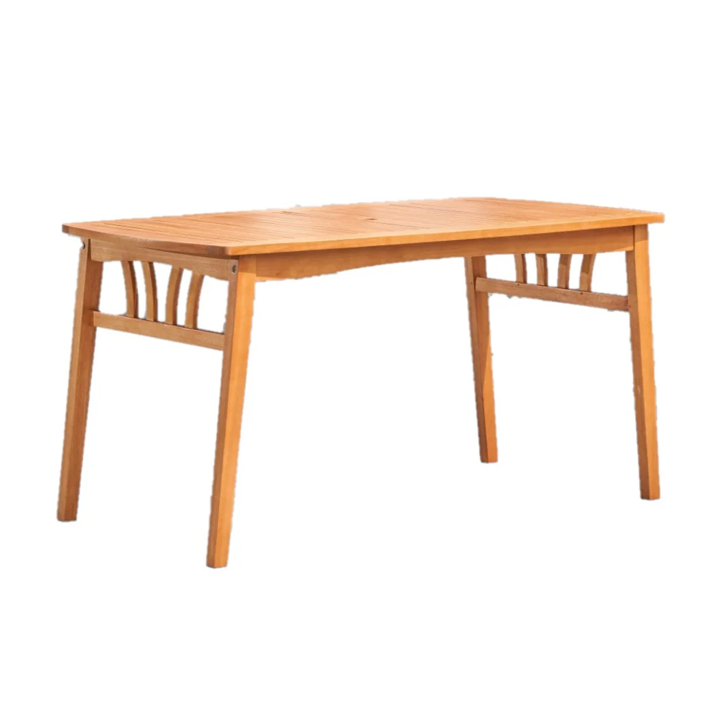 Natural Wood Dining Table with Sturdy Legs By Homeroots - Image 6