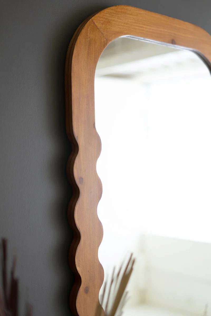 Natural Wood Framed Full Length Mirror By Kalalou - Image 3