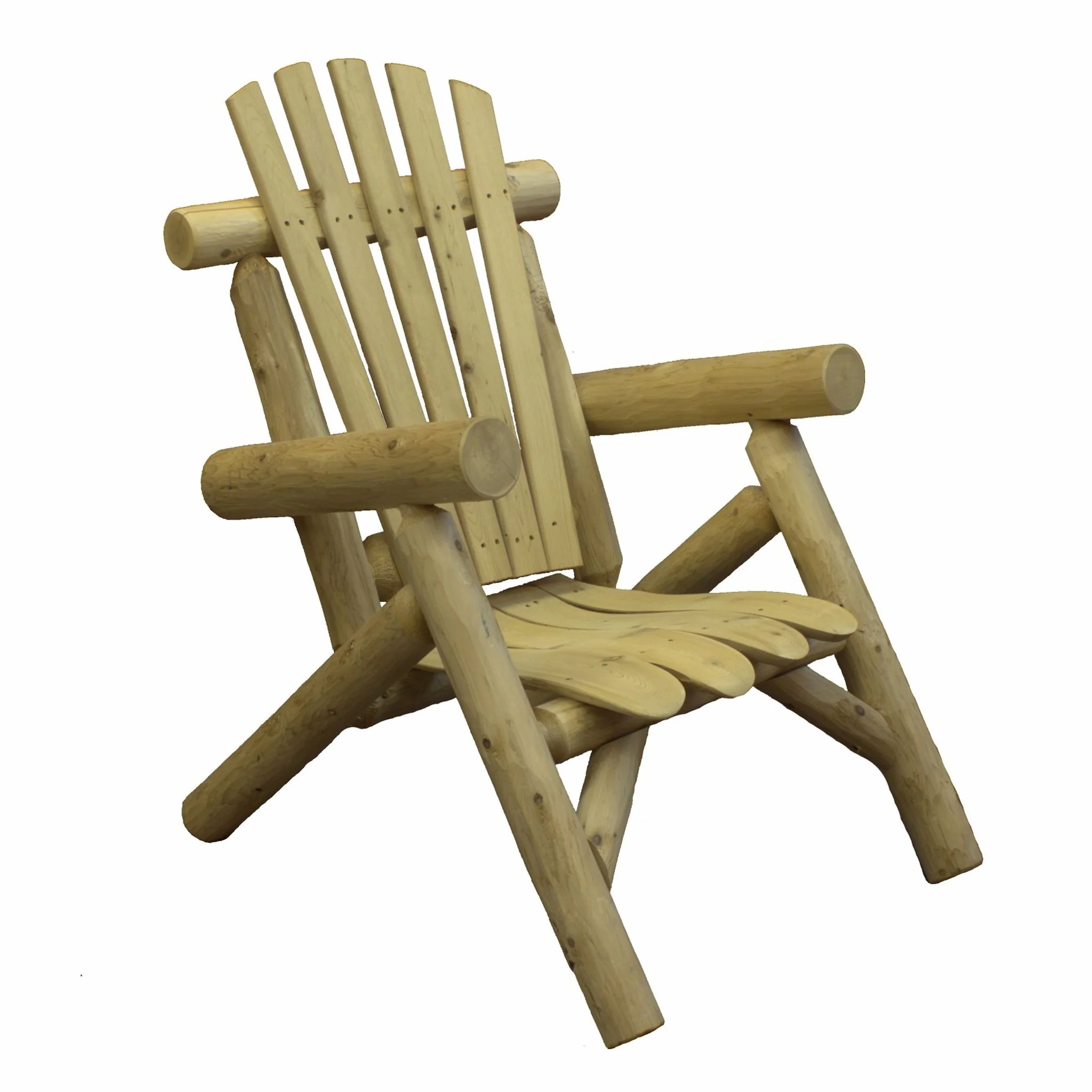 Natural Wood Lounge Chair By Homeroots - Image 2