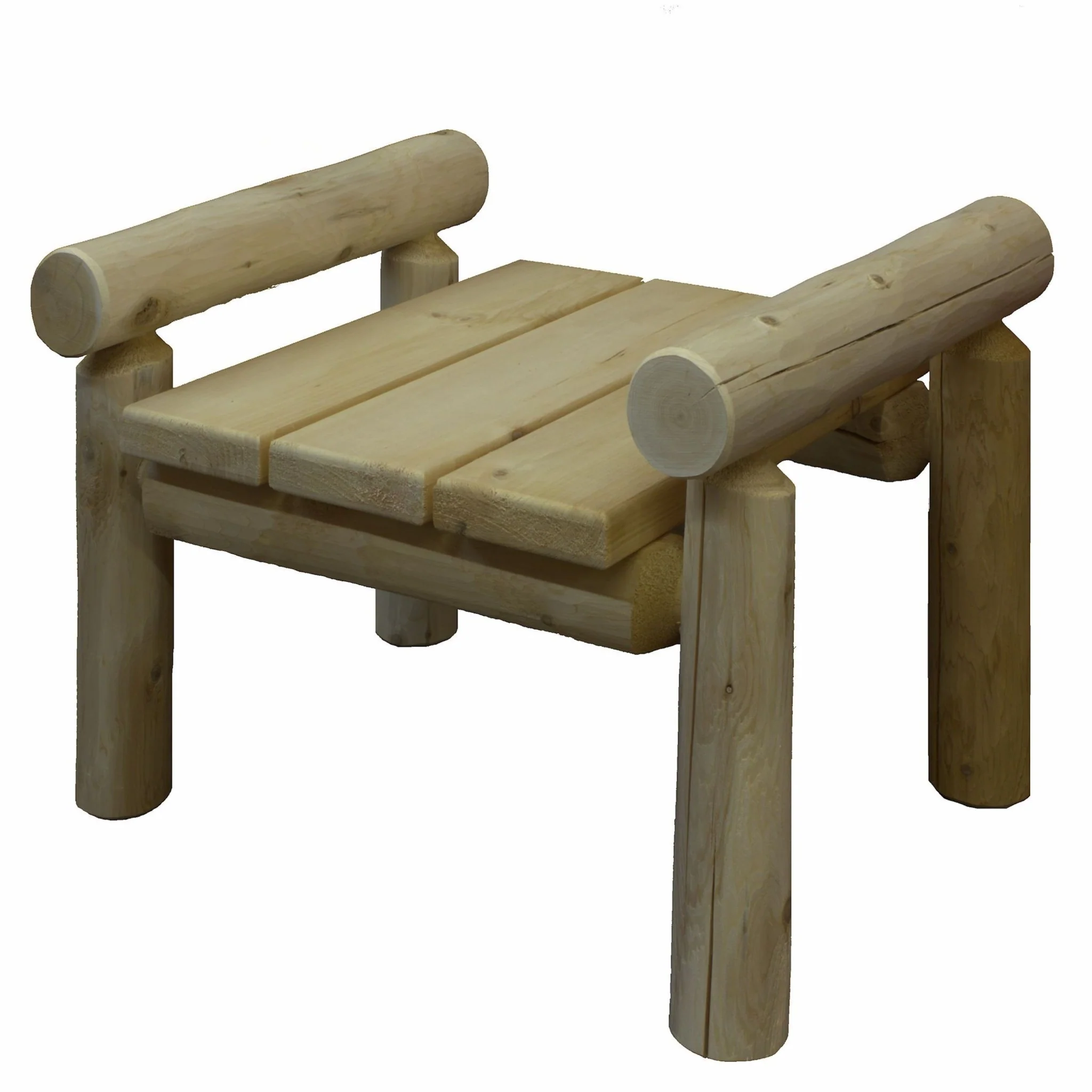 Natural Wood Ottoman By Homeroots - Image 2