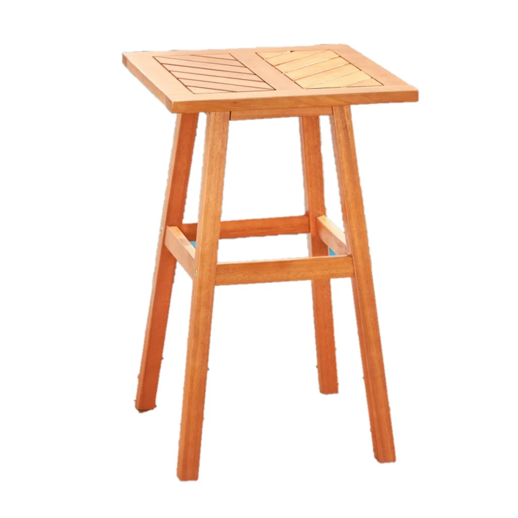 Natural Wood Tall Patio Side Table By Homeroots - Image 6