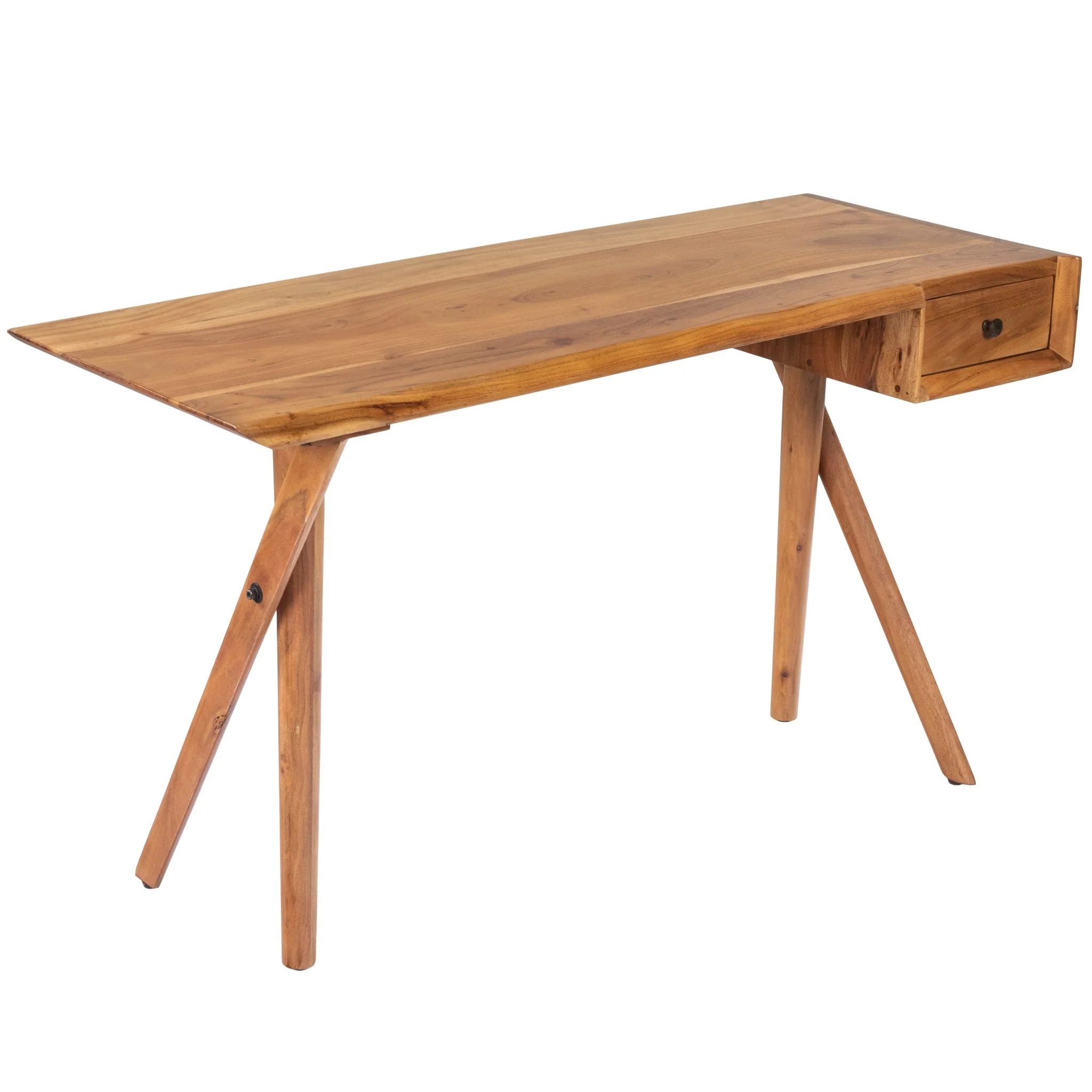 Natural Wooden Desk By Homeroots - Image 2