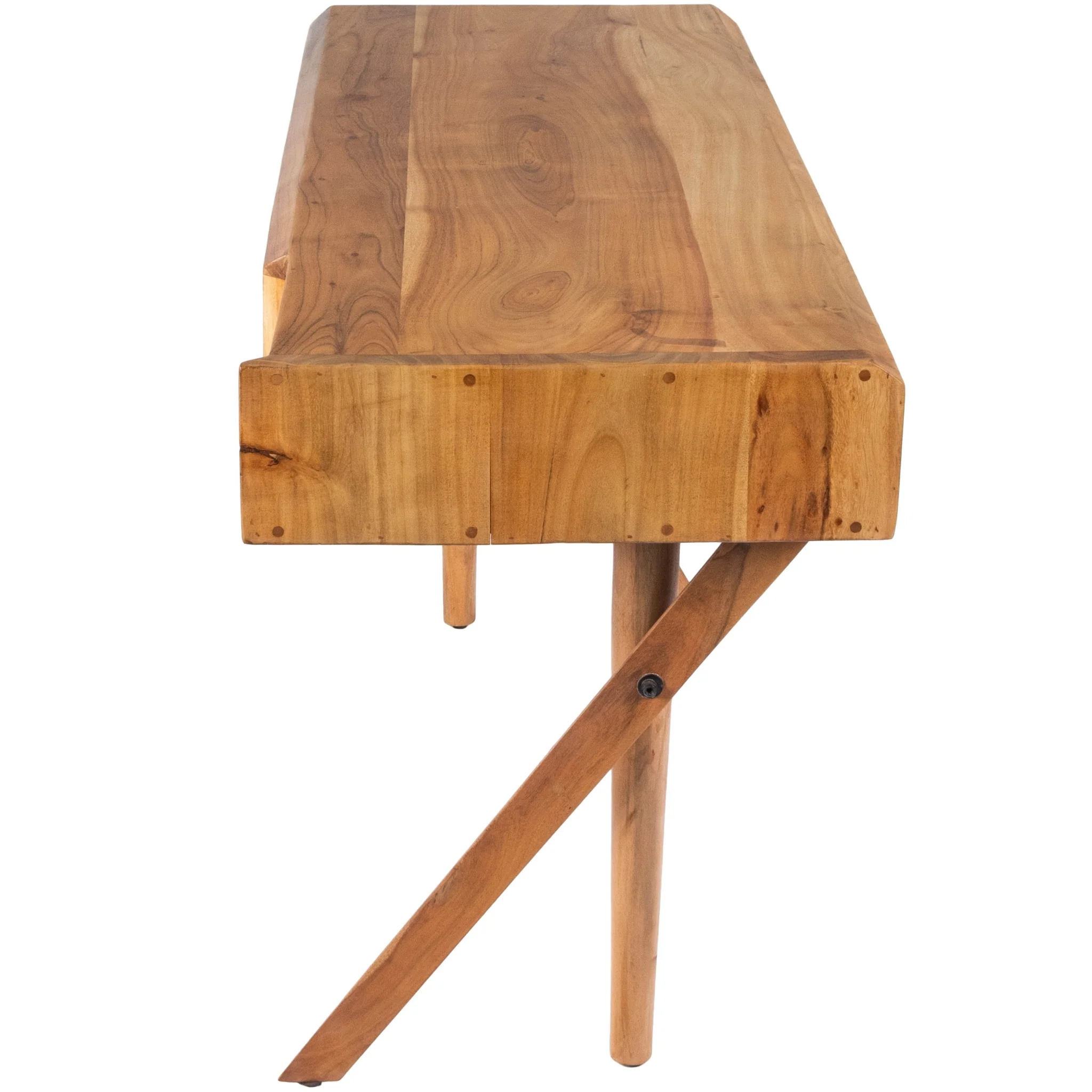 Natural Wooden Desk By Homeroots - Image 3