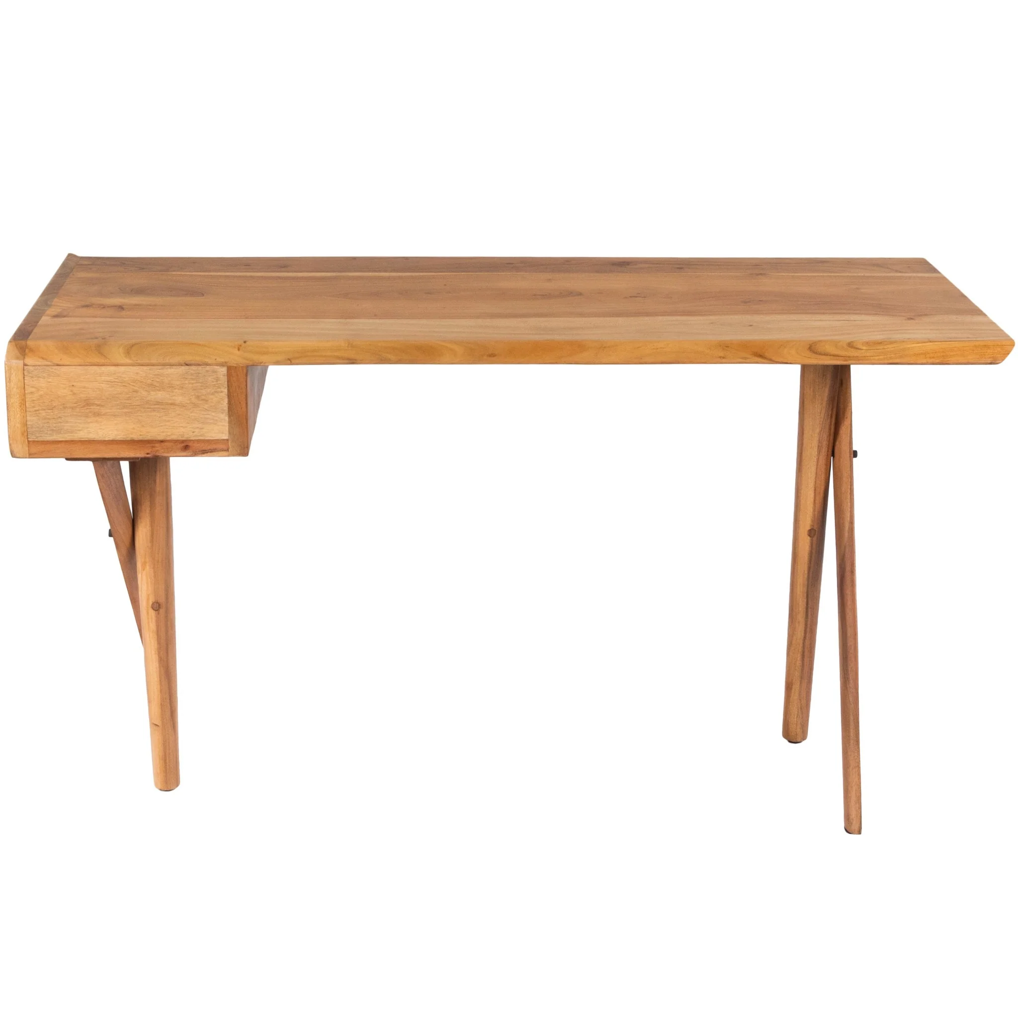 Natural Wooden Desk By Homeroots - Image 4