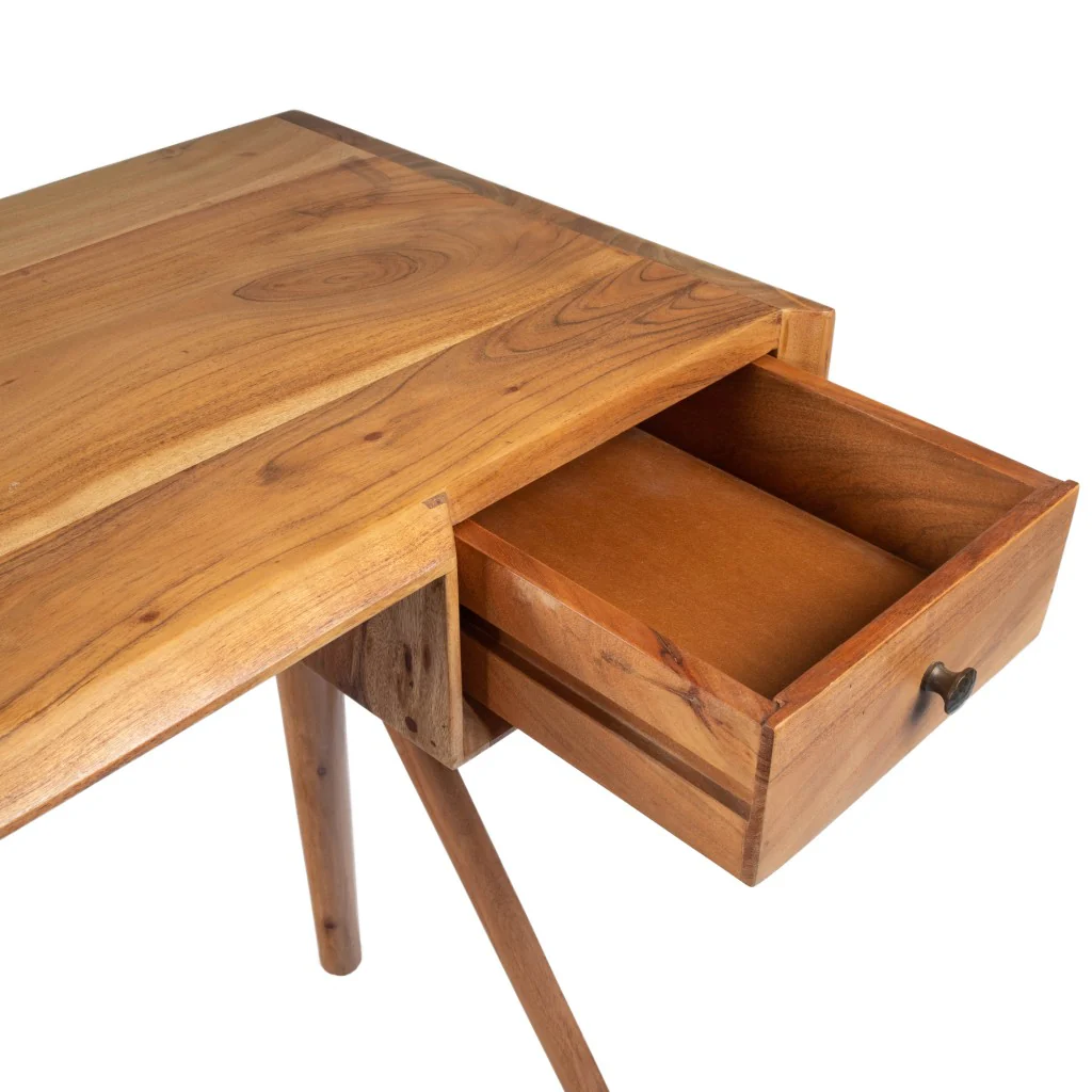 Natural Wooden Desk By Homeroots - Image 6