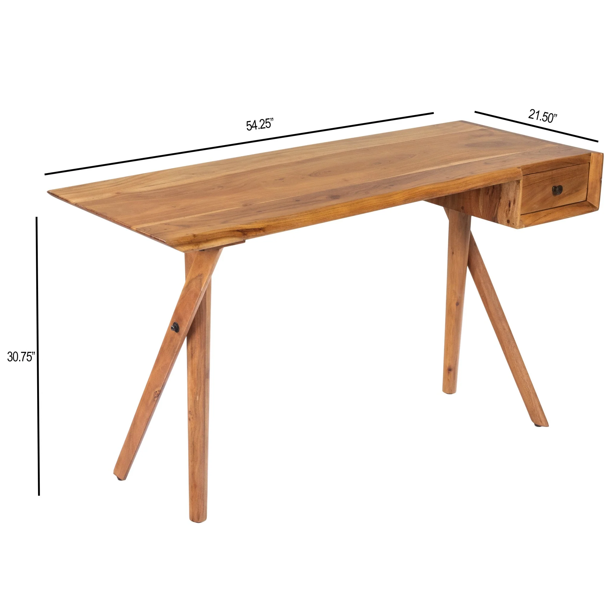 Natural Wooden Desk By Homeroots - Image 9