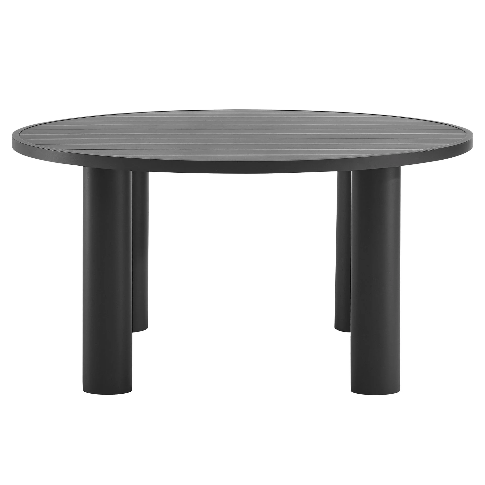 Nautica Outdoor Patio 60" Round Aluminum Dining Table by Modway - Image 2