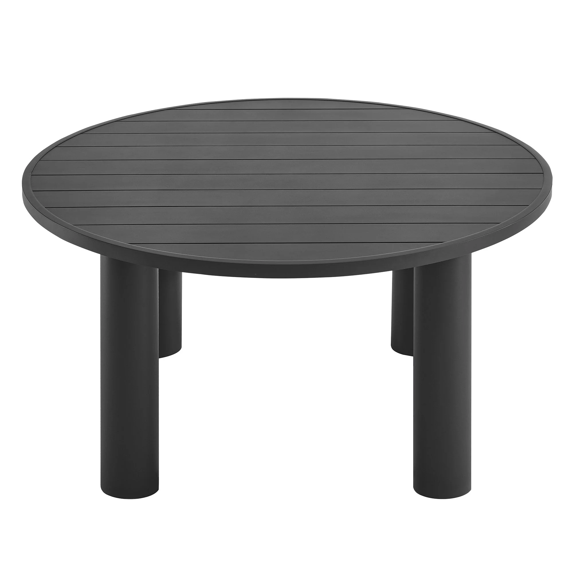 Nautica Outdoor Patio 60" Round Aluminum Dining Table by Modway - Image 3