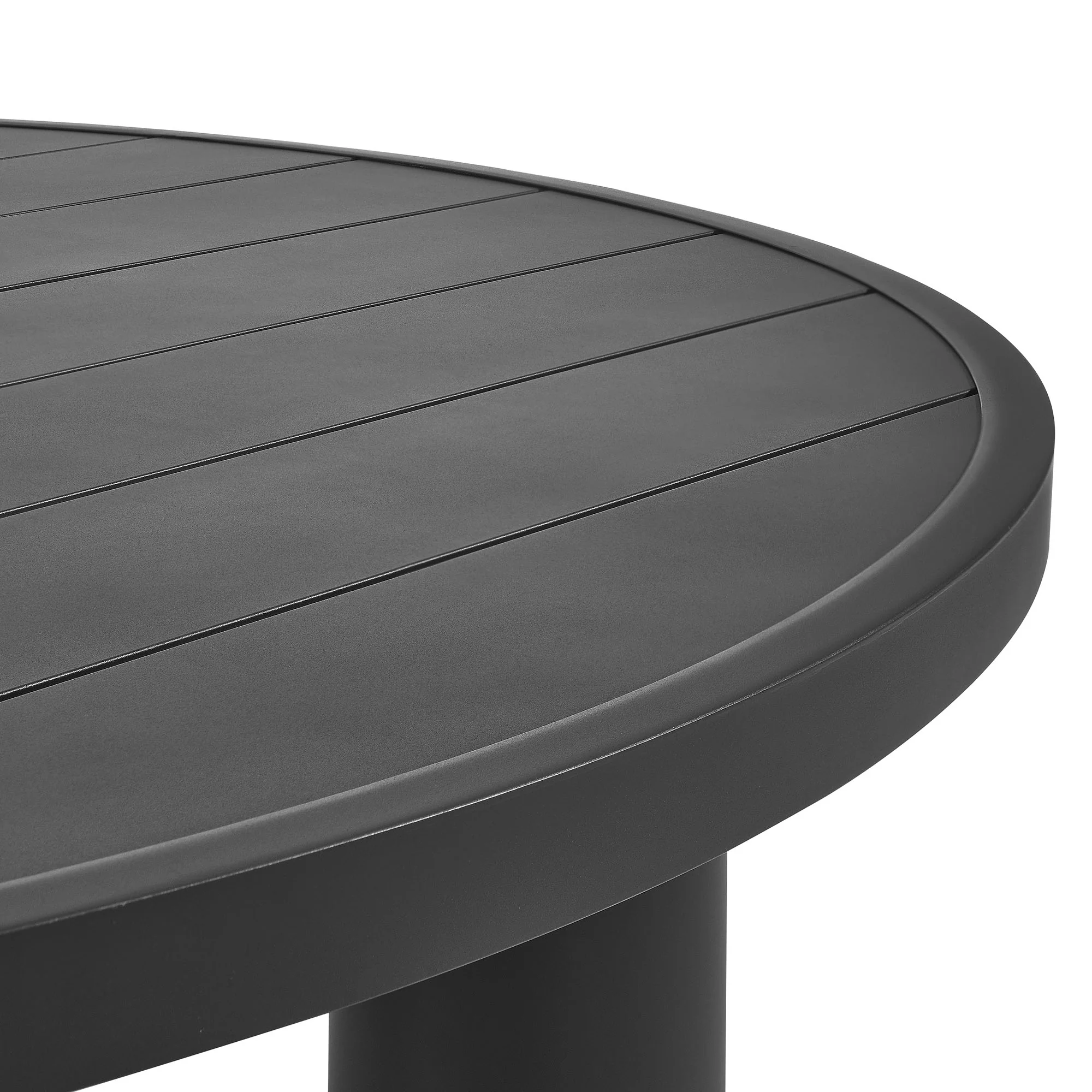 Nautica Outdoor Patio 60" Round Aluminum Dining Table by Modway - Image 4