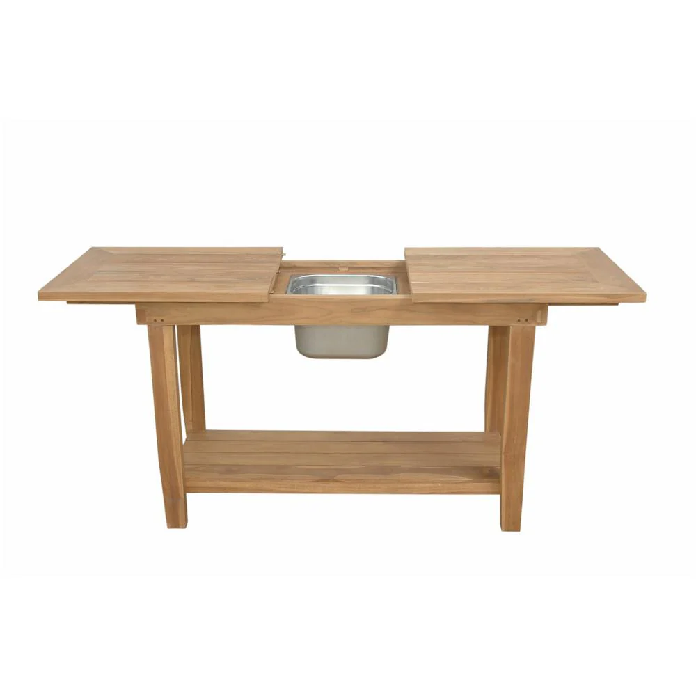 Nautilus Console Table W/ Ss Container By Anderson Teak - Image 3