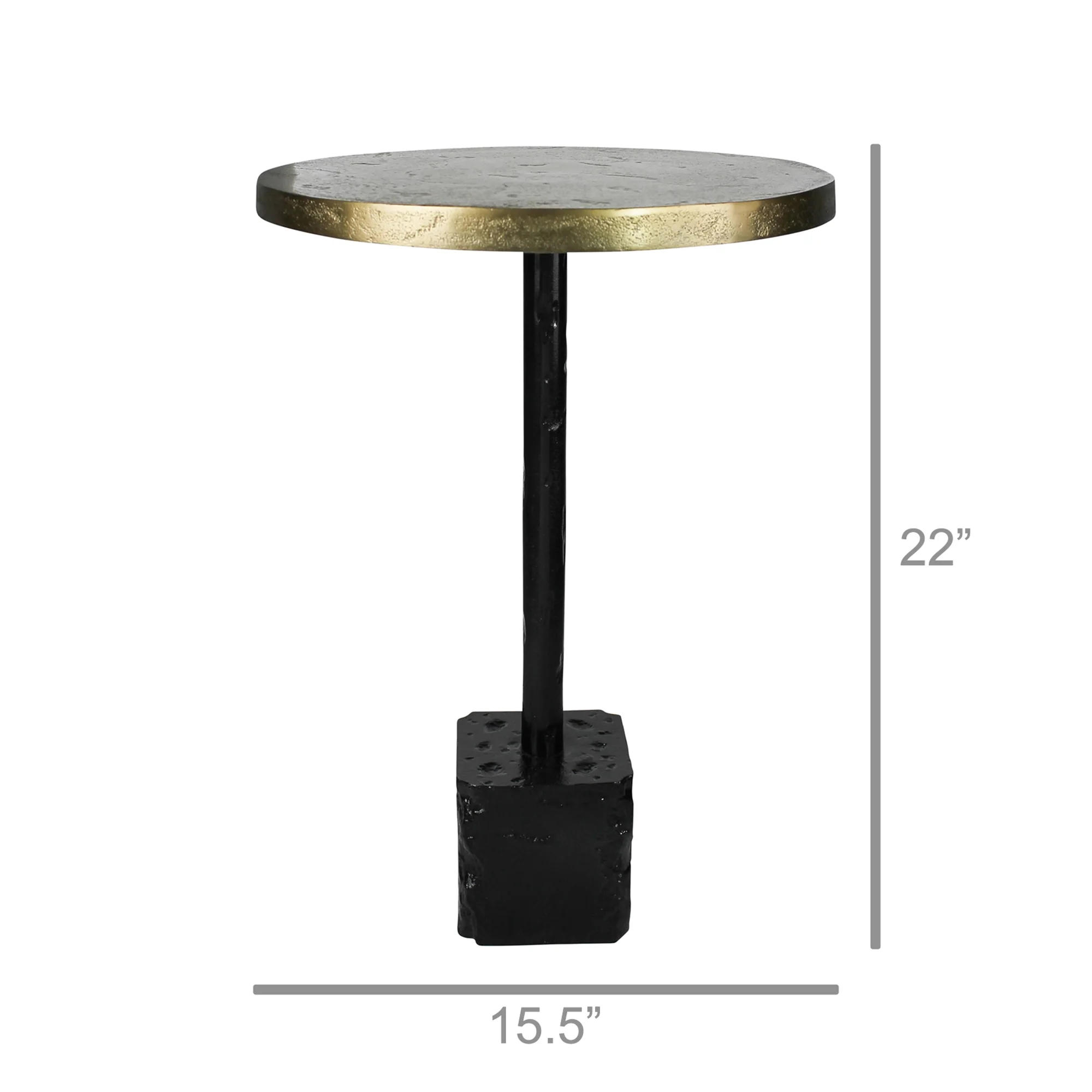 Navigator Table, Brass & Black By HomArt - Image 3