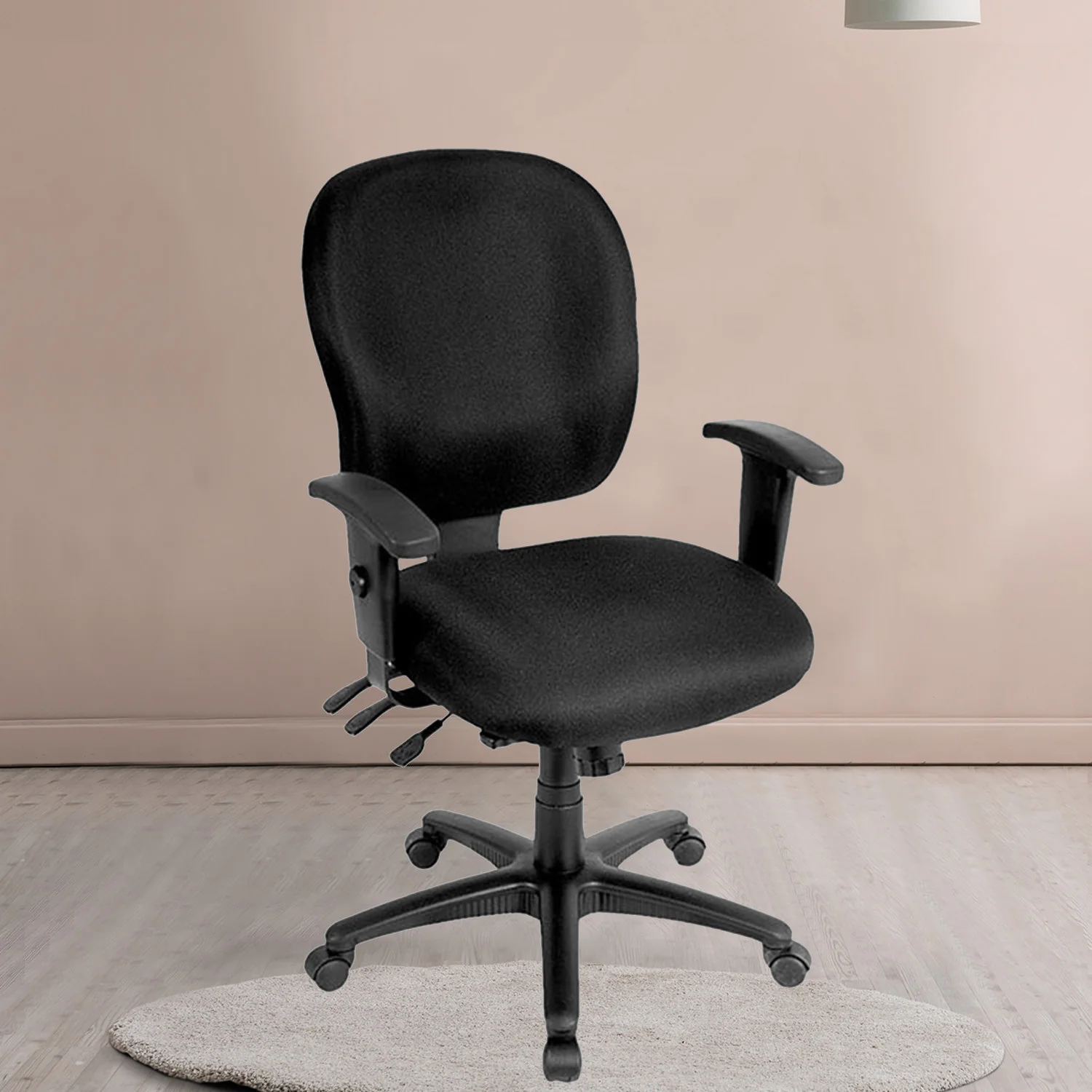 Navy Fabric Chair By Homeroots - 372354 - Image 13