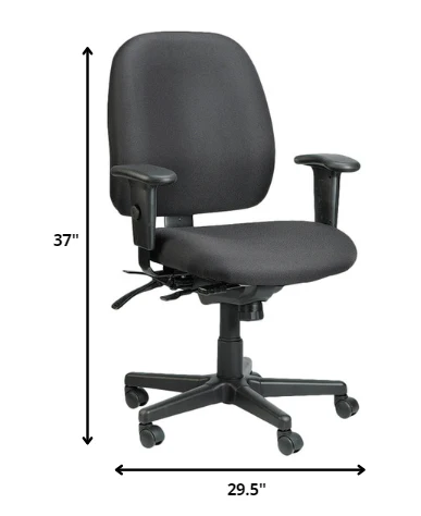 Navy Tilt Tension Control Fabric Chair By Homeroots - Image 7