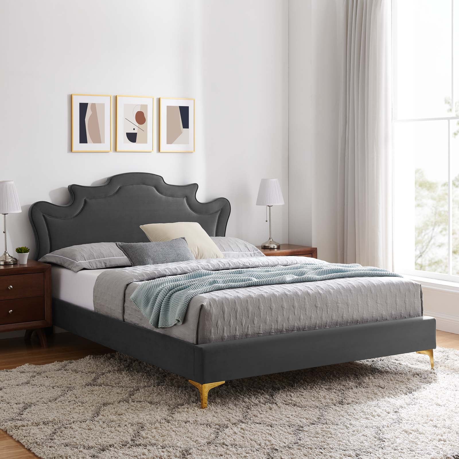 Neena Performance Velvet Full Bed By Modway - MOD-6805 - Image 4
