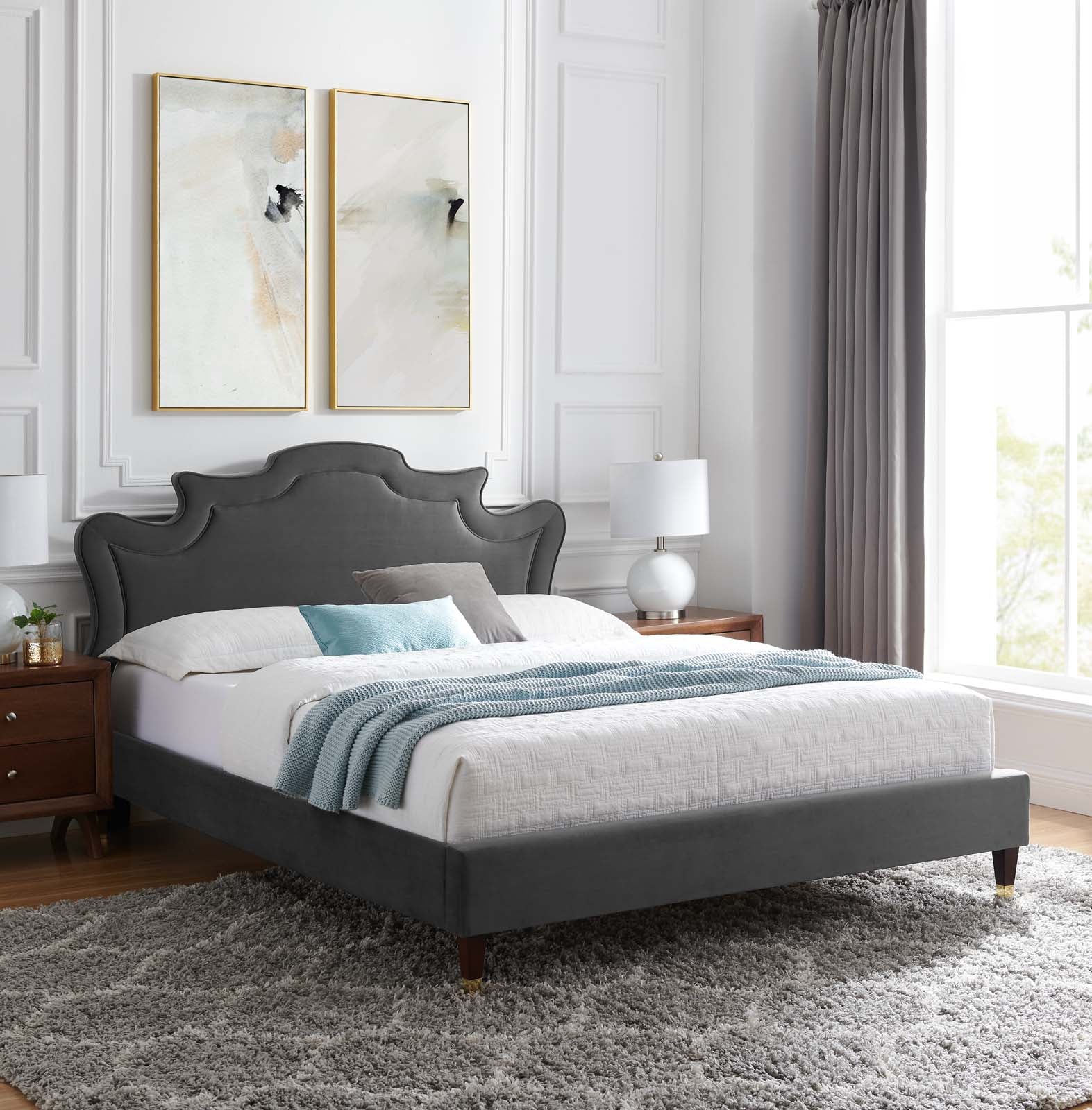 Neena Performance Velvet Full Bed By Modway - MOD-6810 - Image 4