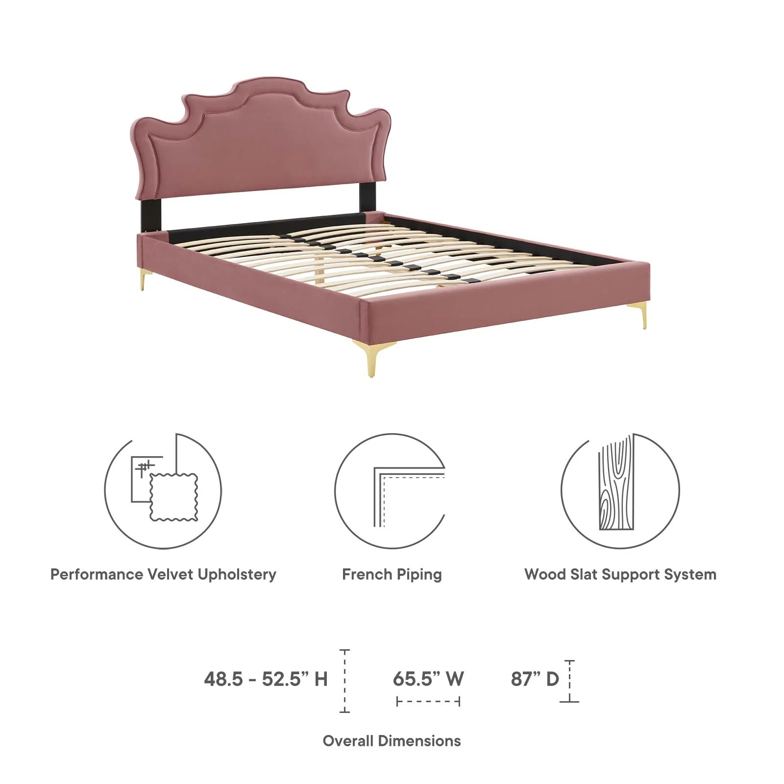 Neena Performance Velvet King Bed By Modway - MOD-6835 - Image 21