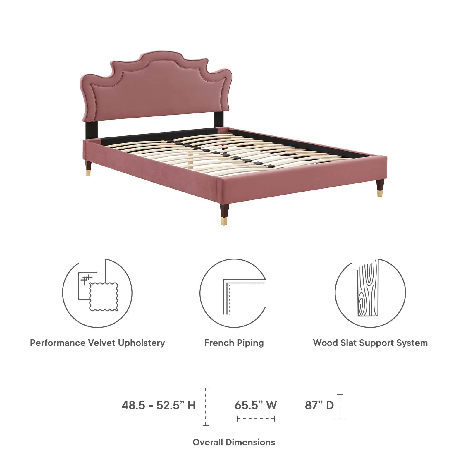 Neena Performance Velvet King Bed By Modway - MOD-6840 - Image 21