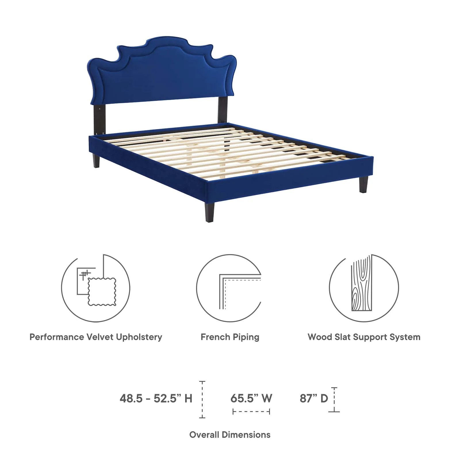 Neena Performance Velvet King Bed By Modway - MOD-6845 - Image 32