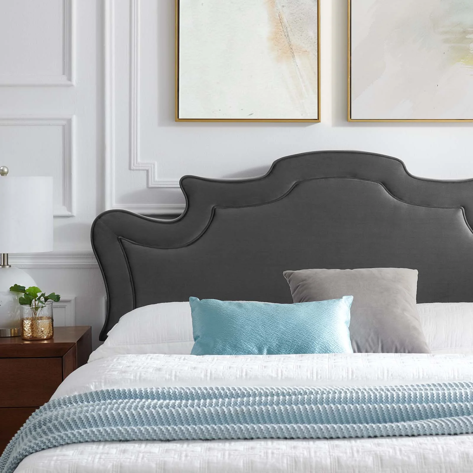 Neena Performance Velvet Queen Bed By Modway - MOD-6825 - Image 3