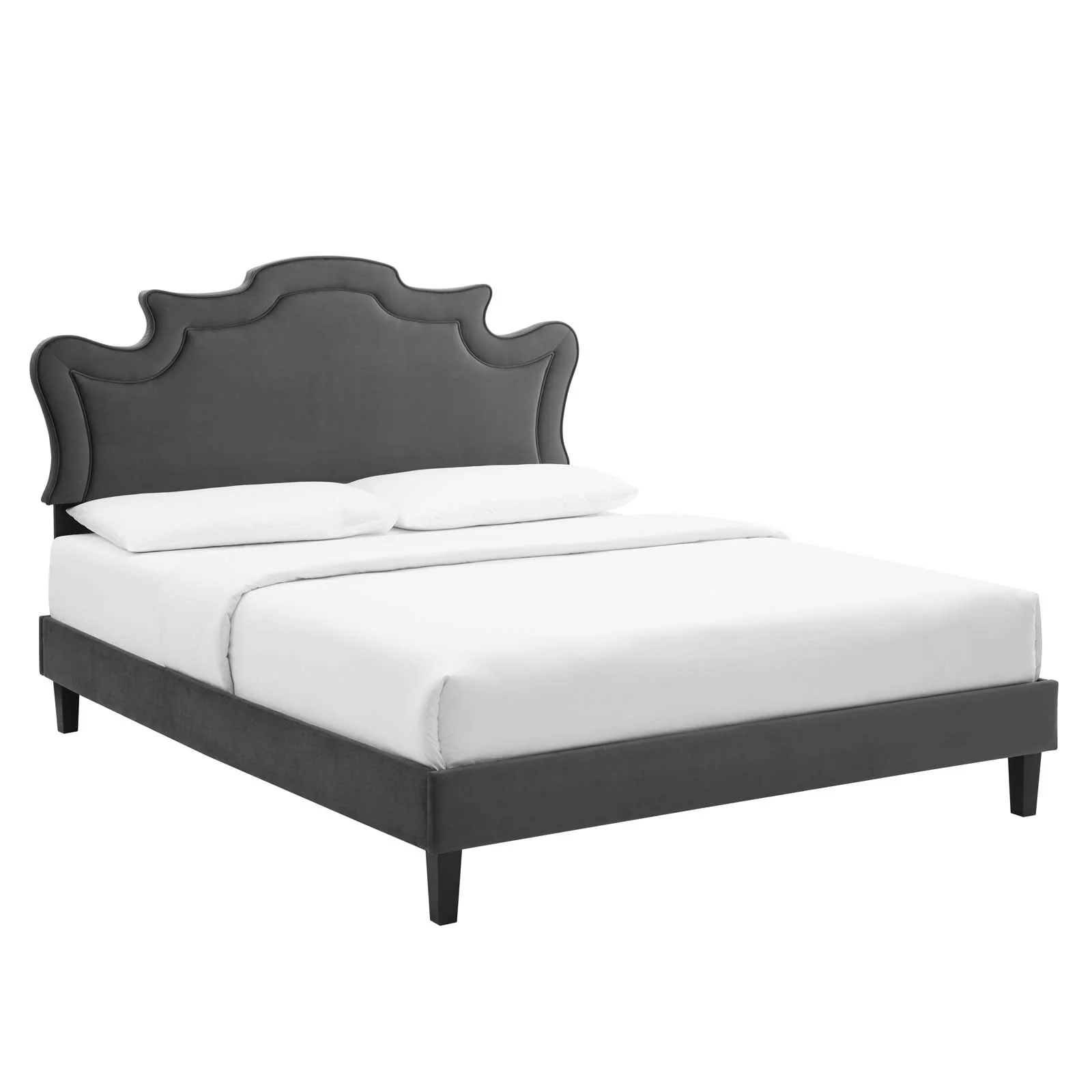 Neena Performance Velvet Queen Bed By Modway - MOD-6830 - Image 2