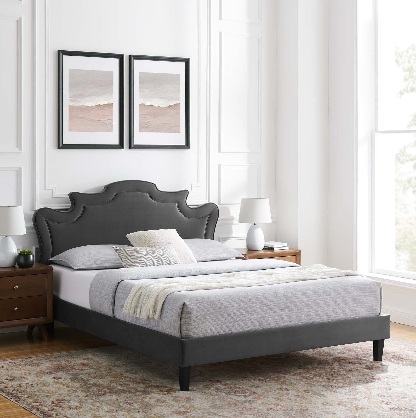 Neena Performance Velvet Twin Bed By Modway - MOD-6800 - Image 4