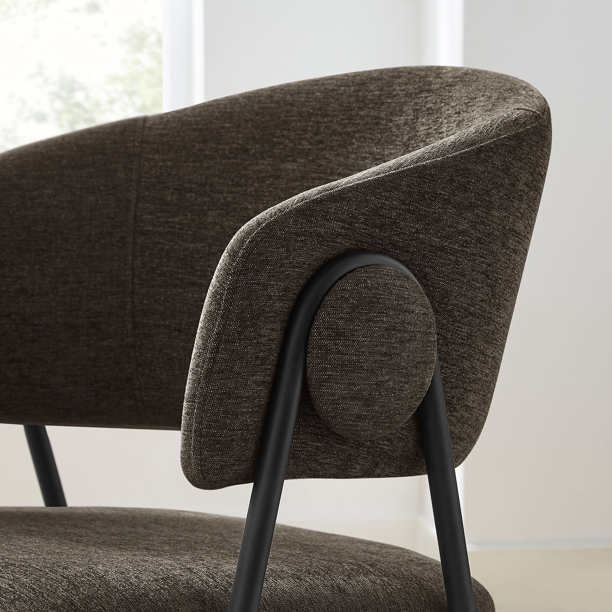 Nella Upholstered Heathered Chenille Dining Chairs Set of 2 by Modway - Image 17