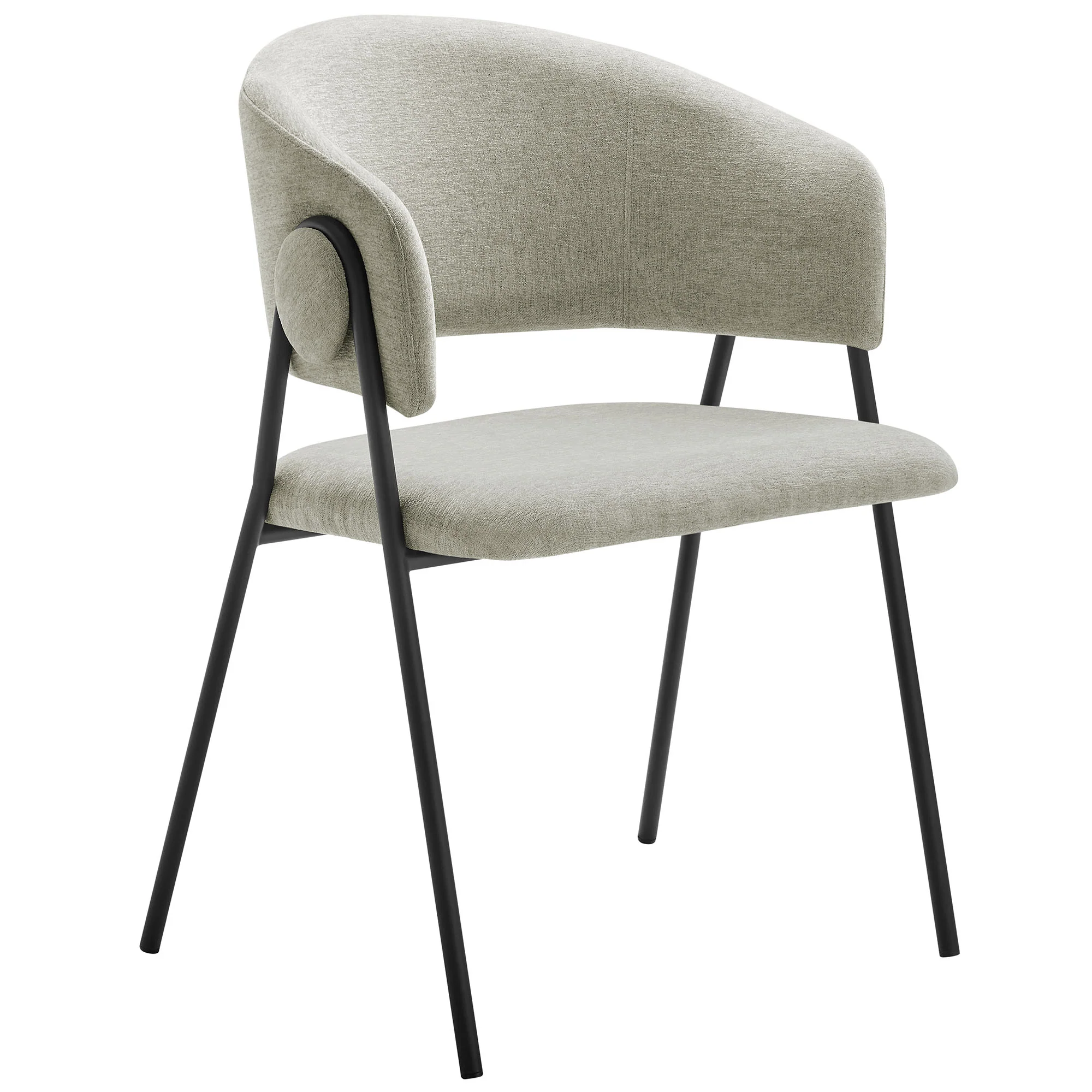 Nella Upholstered Heathered Chenille Dining Chairs Set of 2 by Modway - Image 22