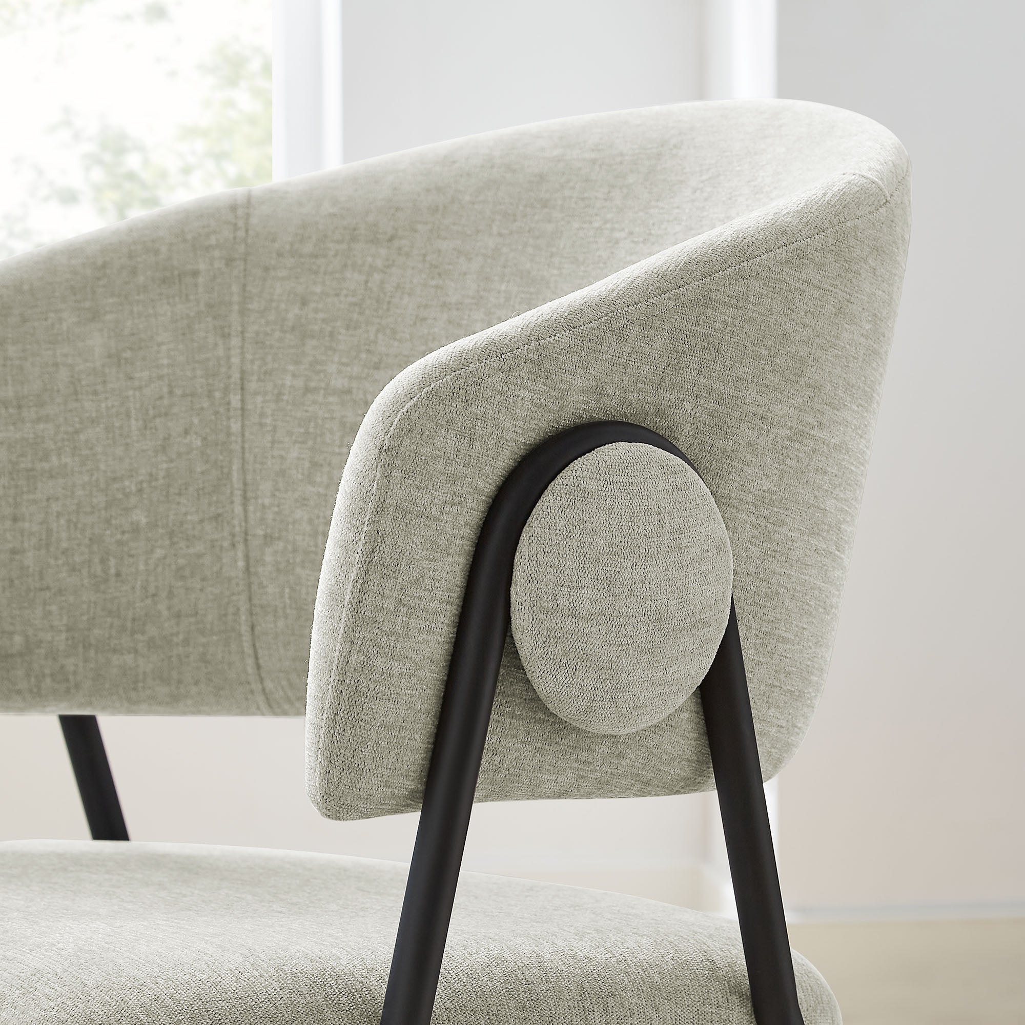 Nella Upholstered Heathered Chenille Dining Chairs Set of 2 by Modway - Image 27