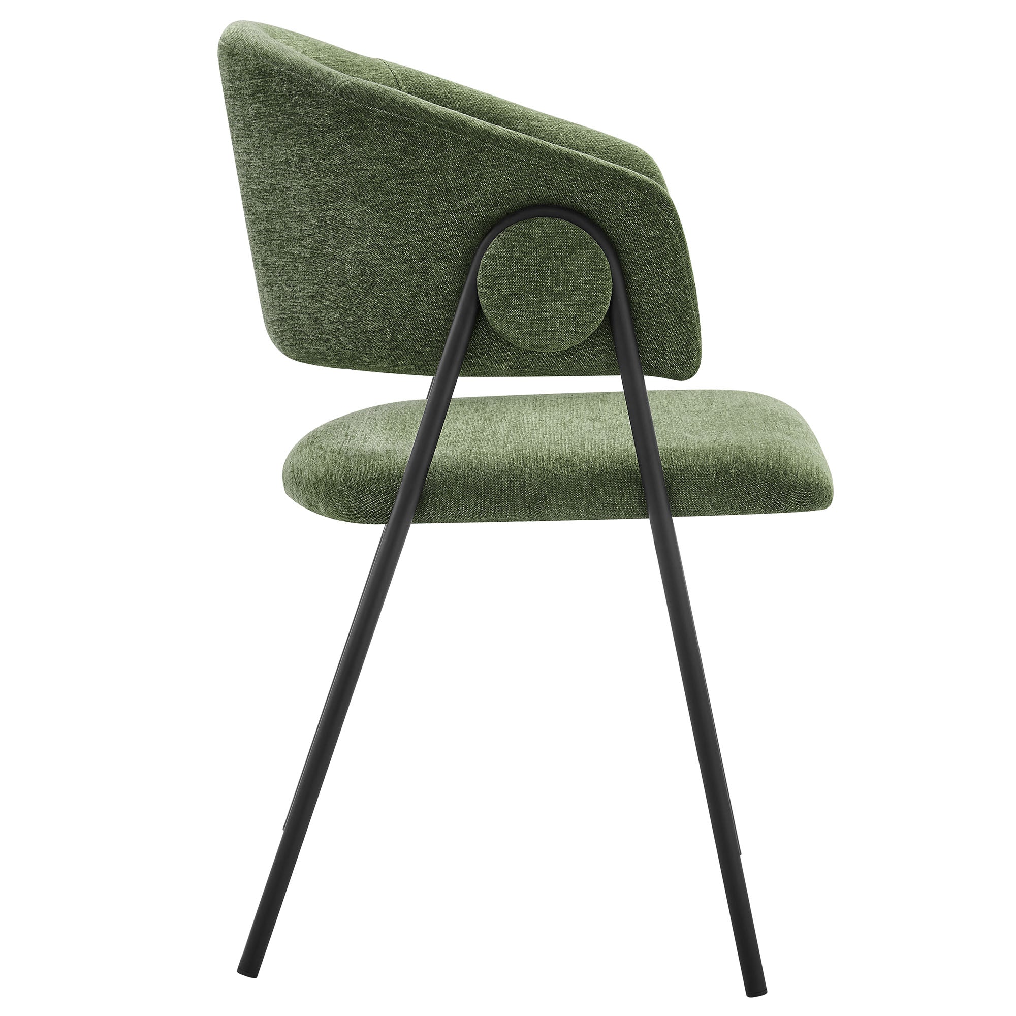 Nella Upholstered Heathered Chenille Dining Chairs Set of 2 by Modway - Image 4