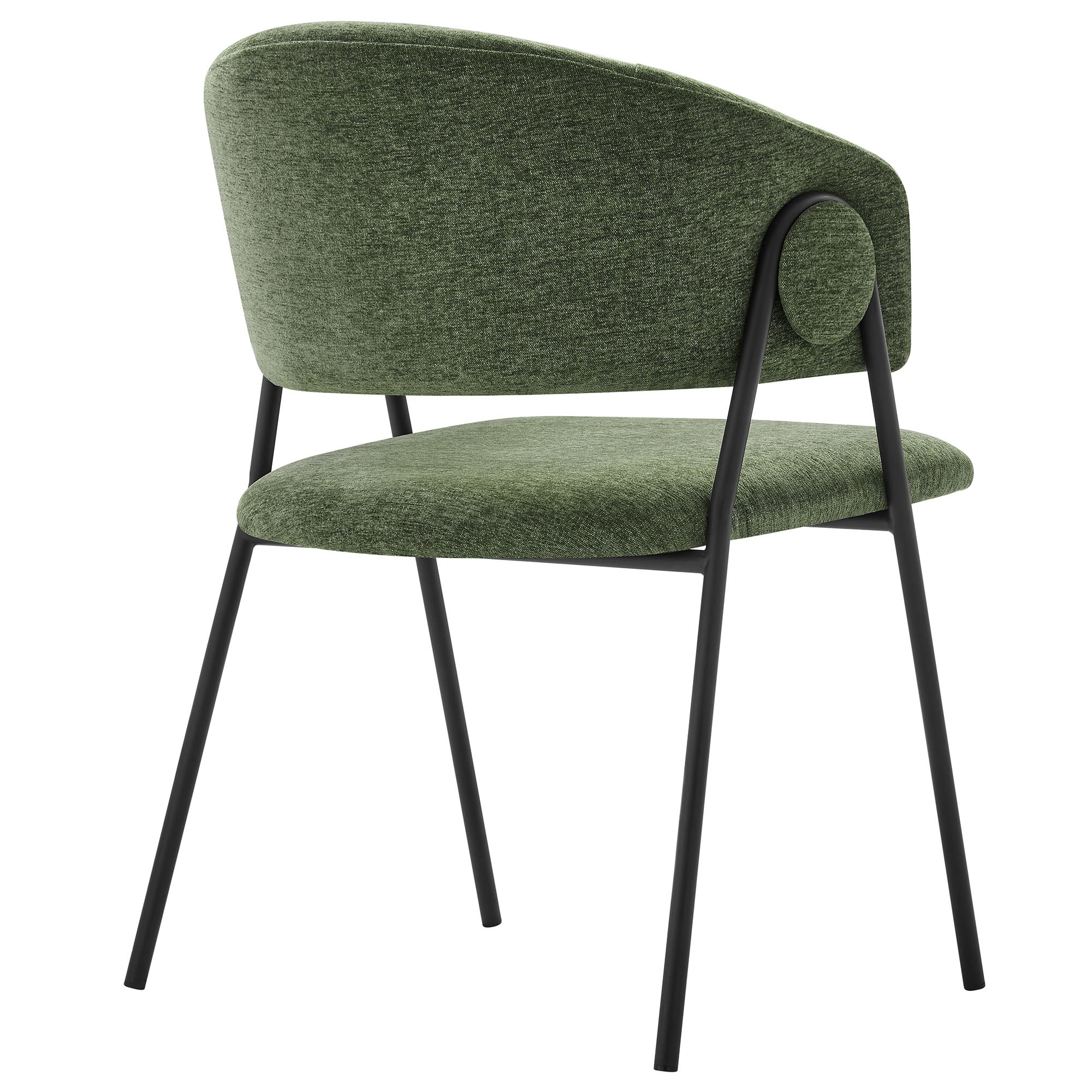 Nella Upholstered Heathered Chenille Dining Chairs Set of 2 by Modway - Image 5