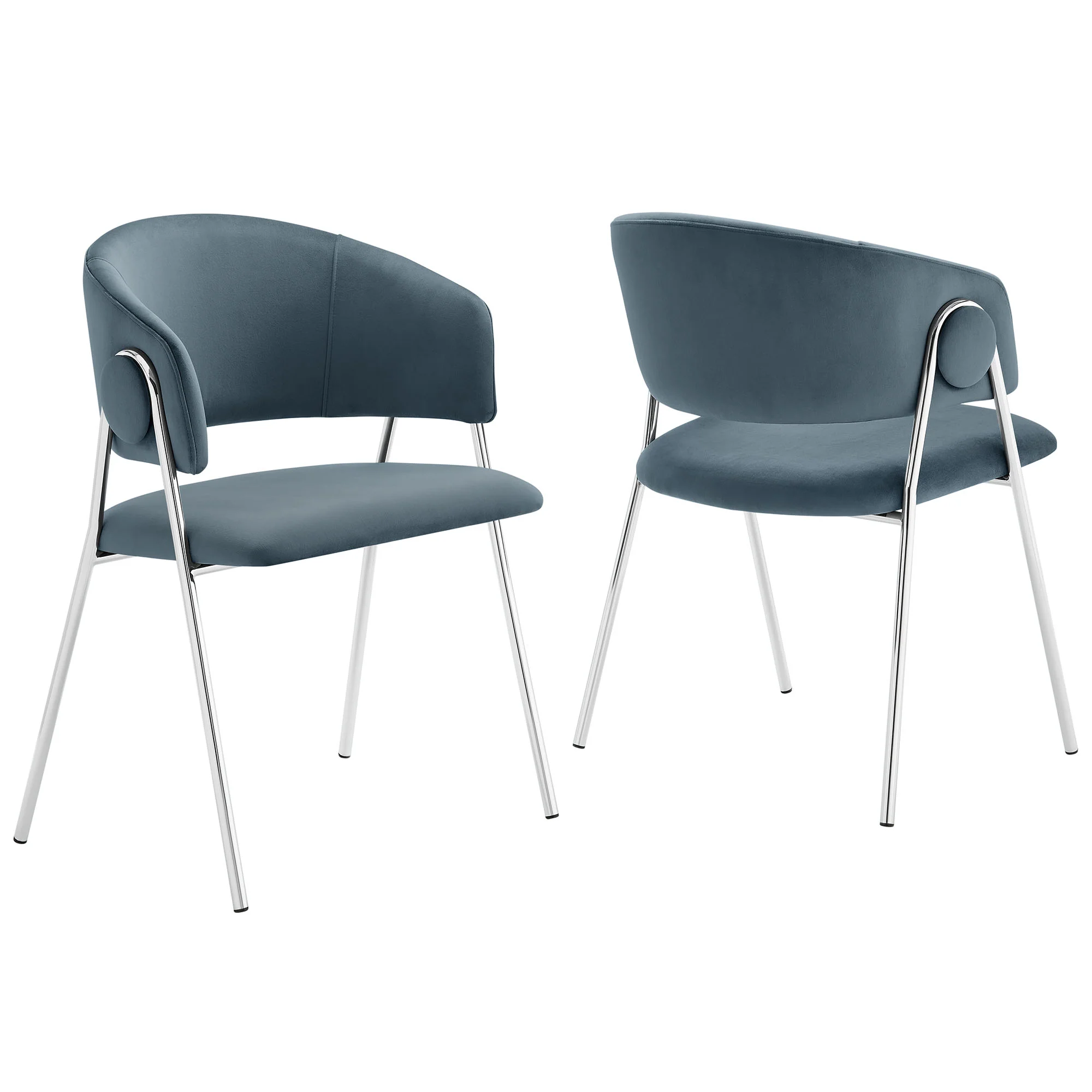 Nella Upholstered Performance Velvet Dining Chair Set of 2 by Modway - Image 11