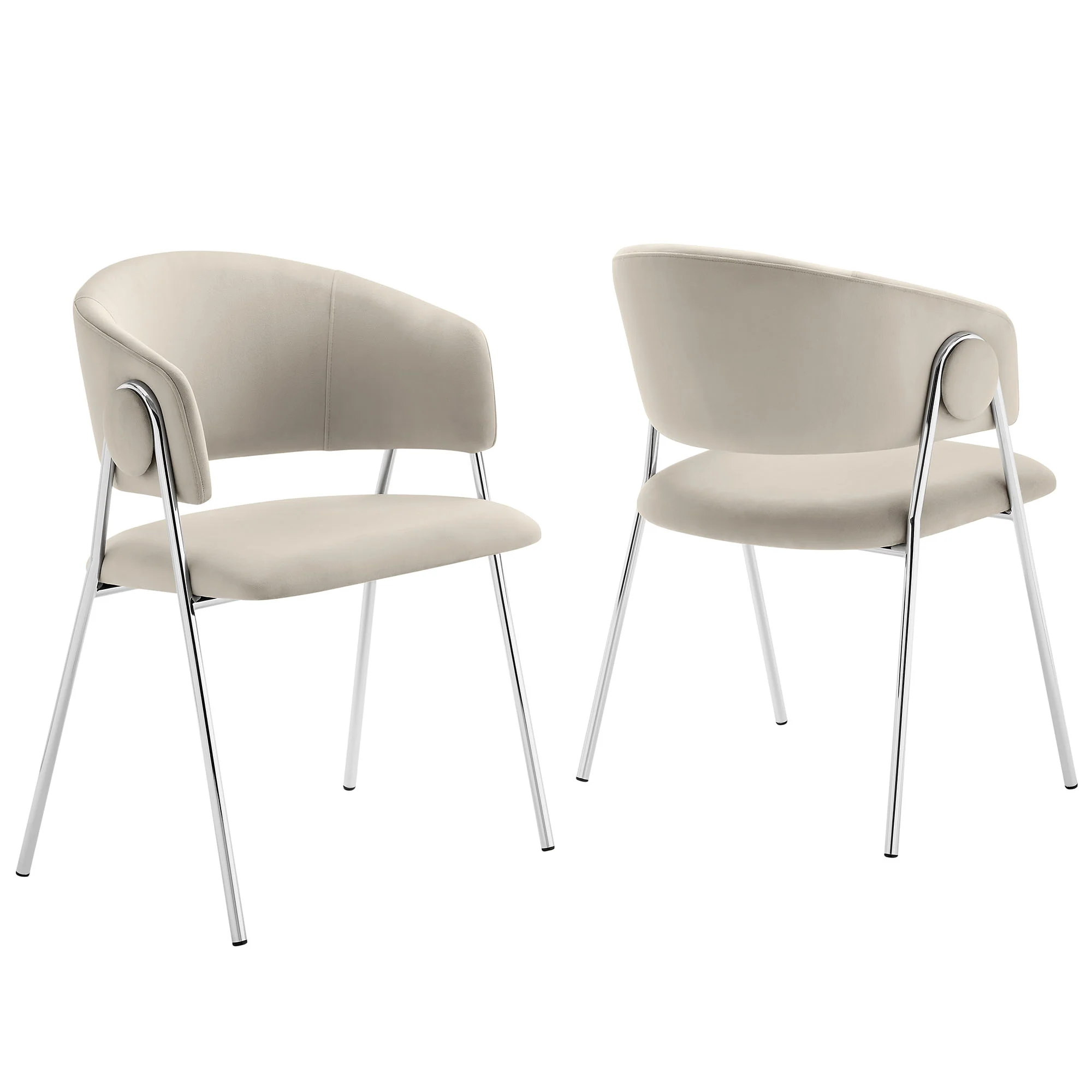 Nella Upholstered Performance Velvet Dining Chair Set of 2 by Modway - Image 2
