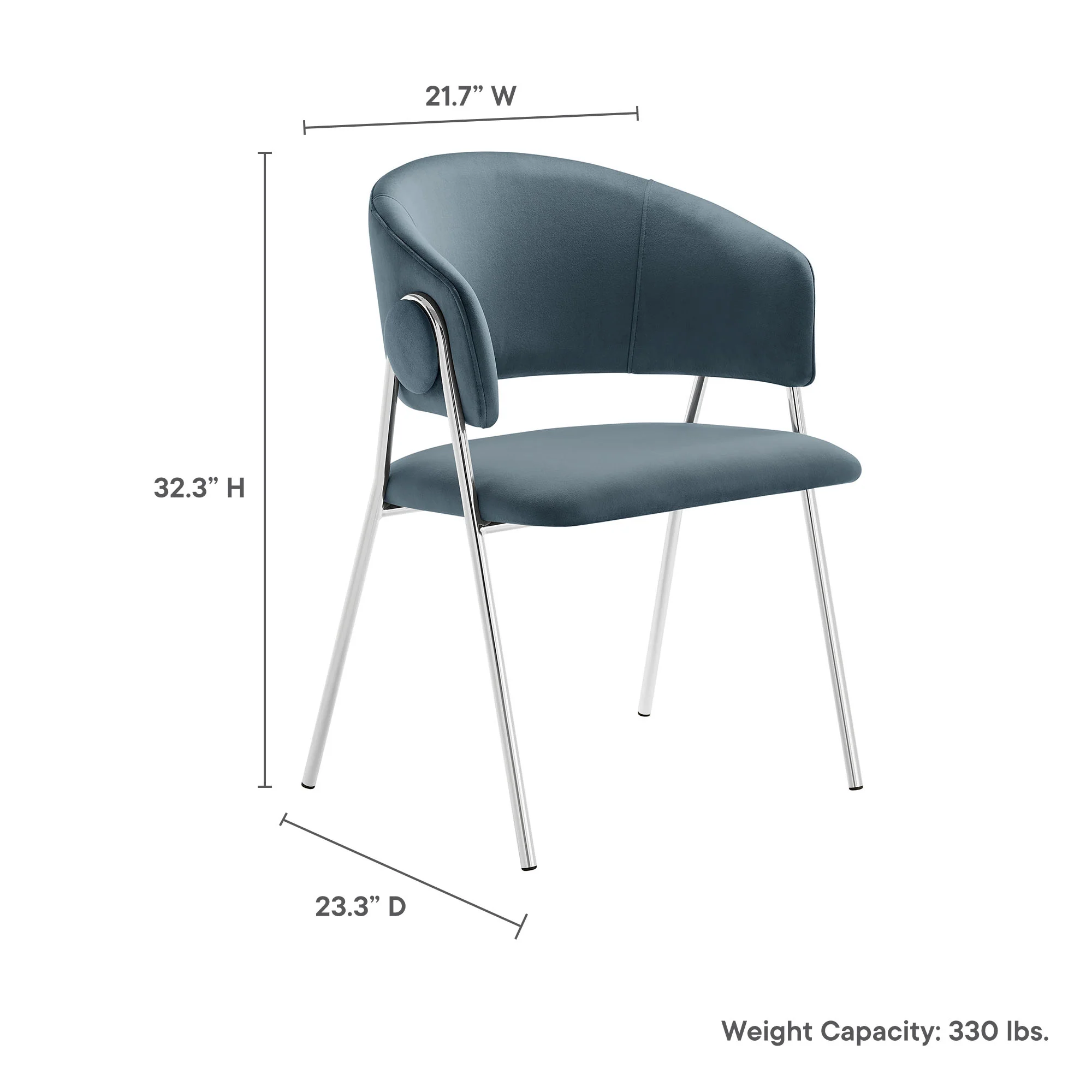 Nella Upholstered Performance Velvet Dining Chair Set of 2 by Modway - Image 20
