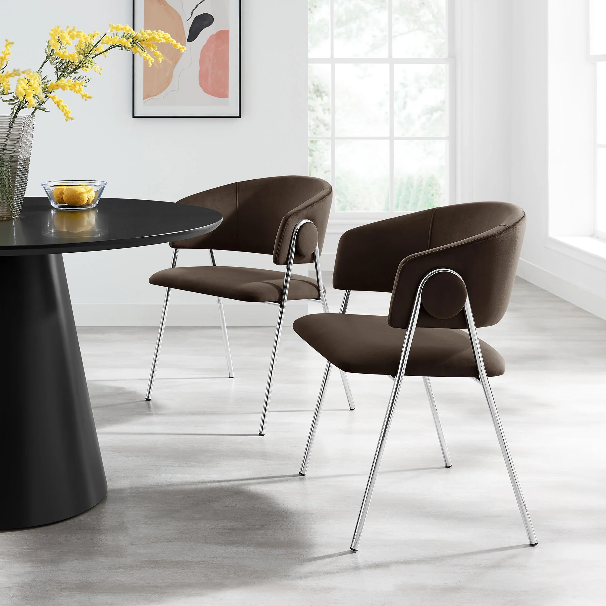 Nella Upholstered Performance Velvet Dining Chair Set of 2 by Modway - Image 28