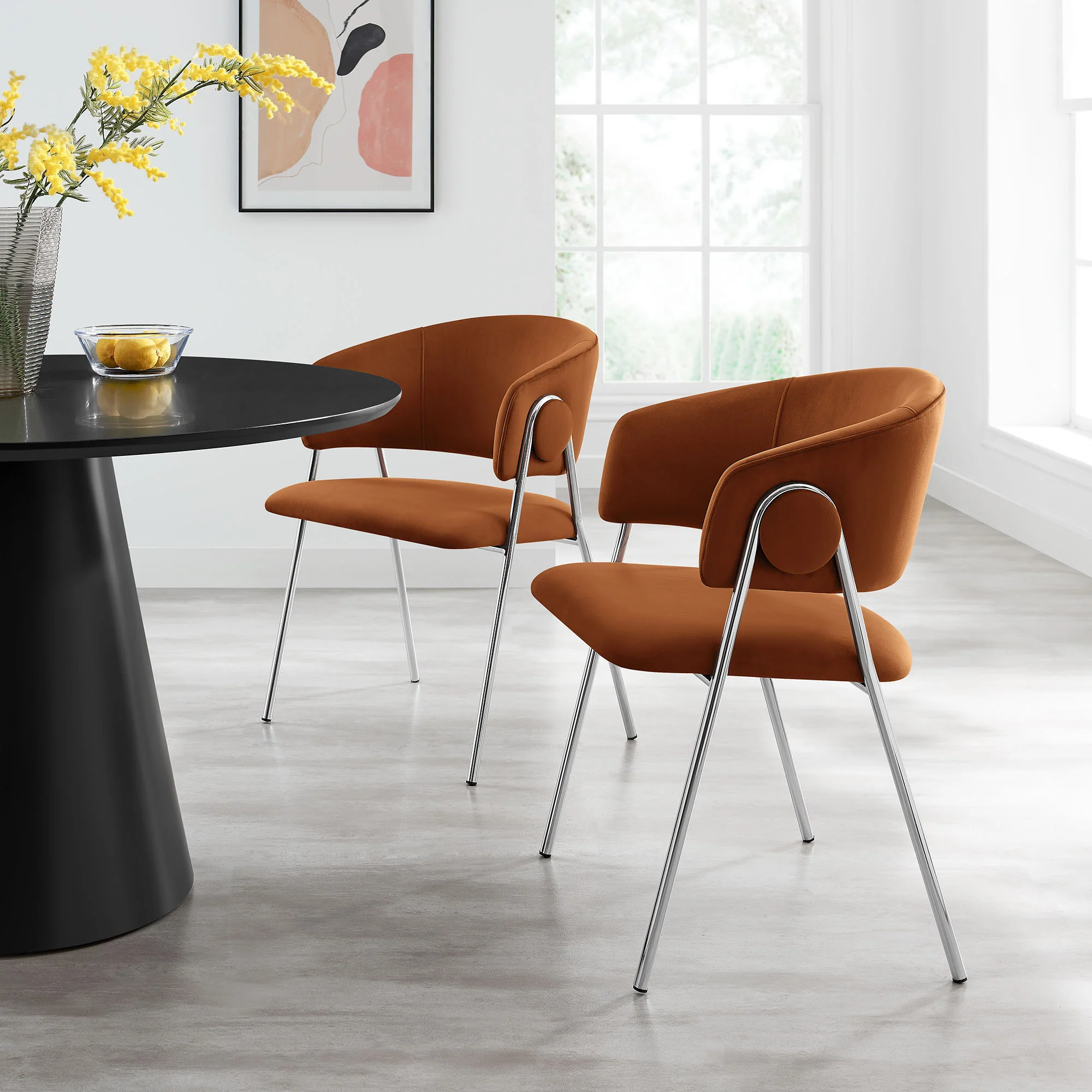 Nella Upholstered Performance Velvet Dining Chair Set of 2 by Modway - Image 48