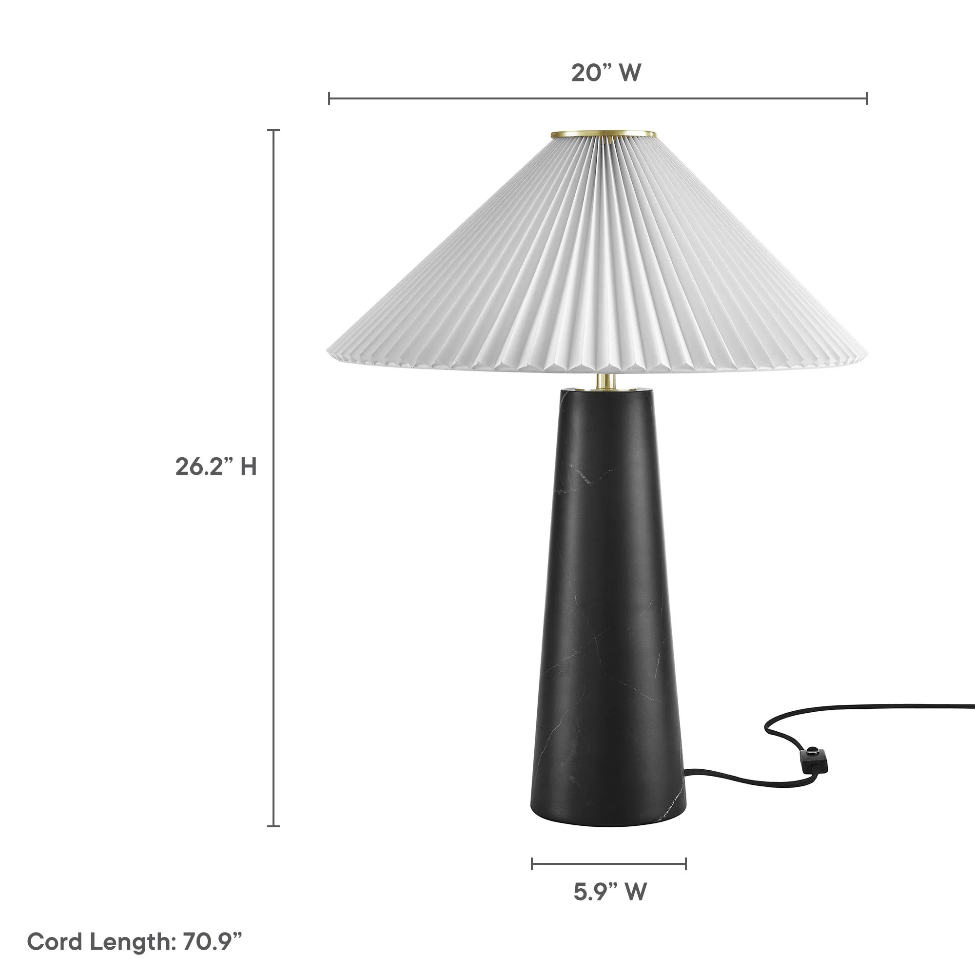 Nera Marble Table Lamp by Modway - Image 11