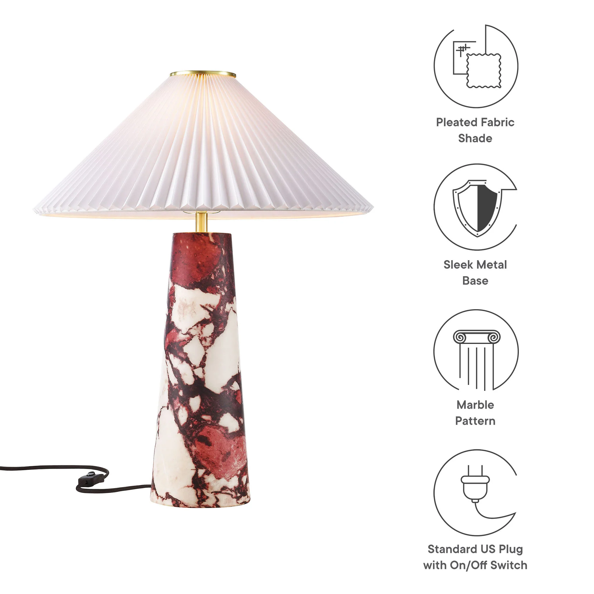 Nera Marble Table Lamp by Modway - Image 20