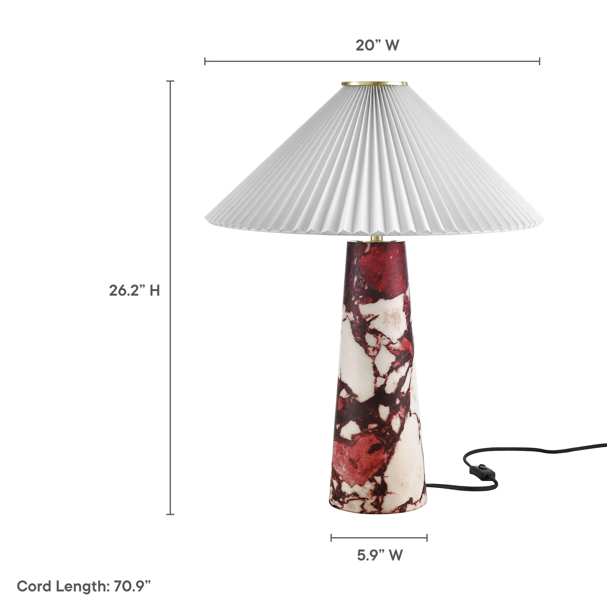 Nera Marble Table Lamp by Modway - Image 22
