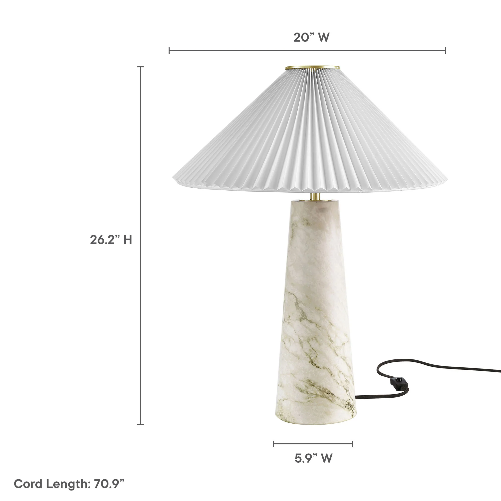 Nera Marble Table Lamp by Modway - Image 33