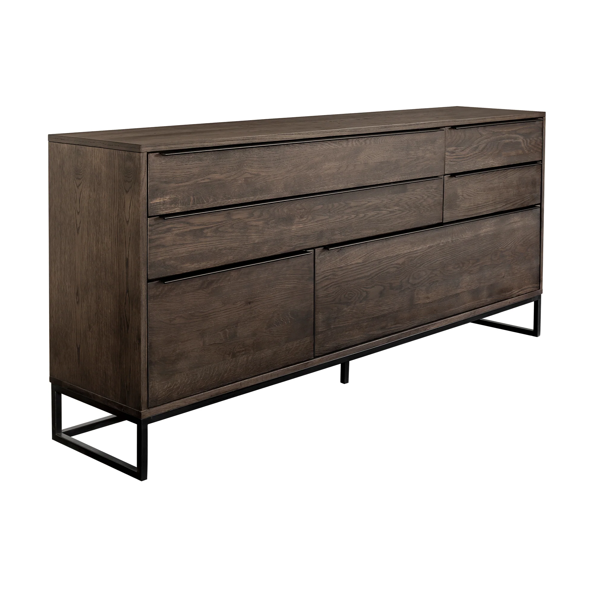 Nevada Rustic 2 piece set with Dining Table and Sideboard in Dark Brown By Armen Living - Image 5