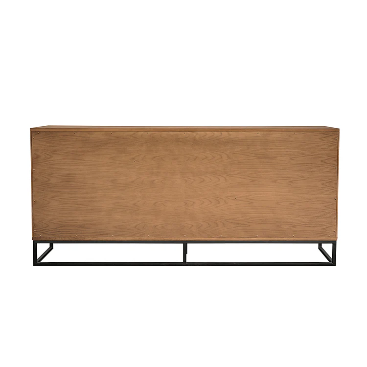 Nevada Rustic Oak Wood Sideboard In Balsamico By Armen Living - Image 3