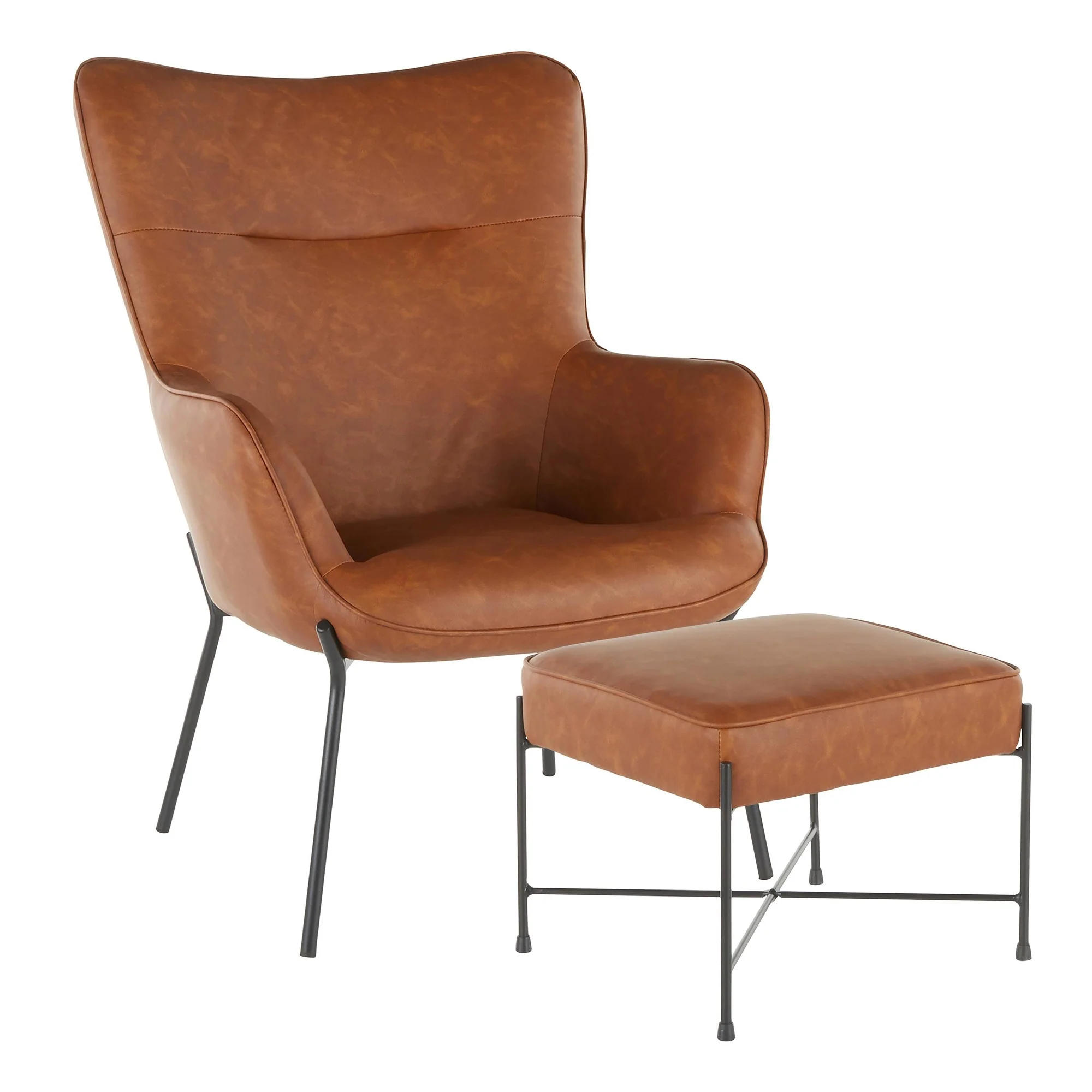 LumiSource Izzy Lounge Chair + Ottoman Set - Image 5