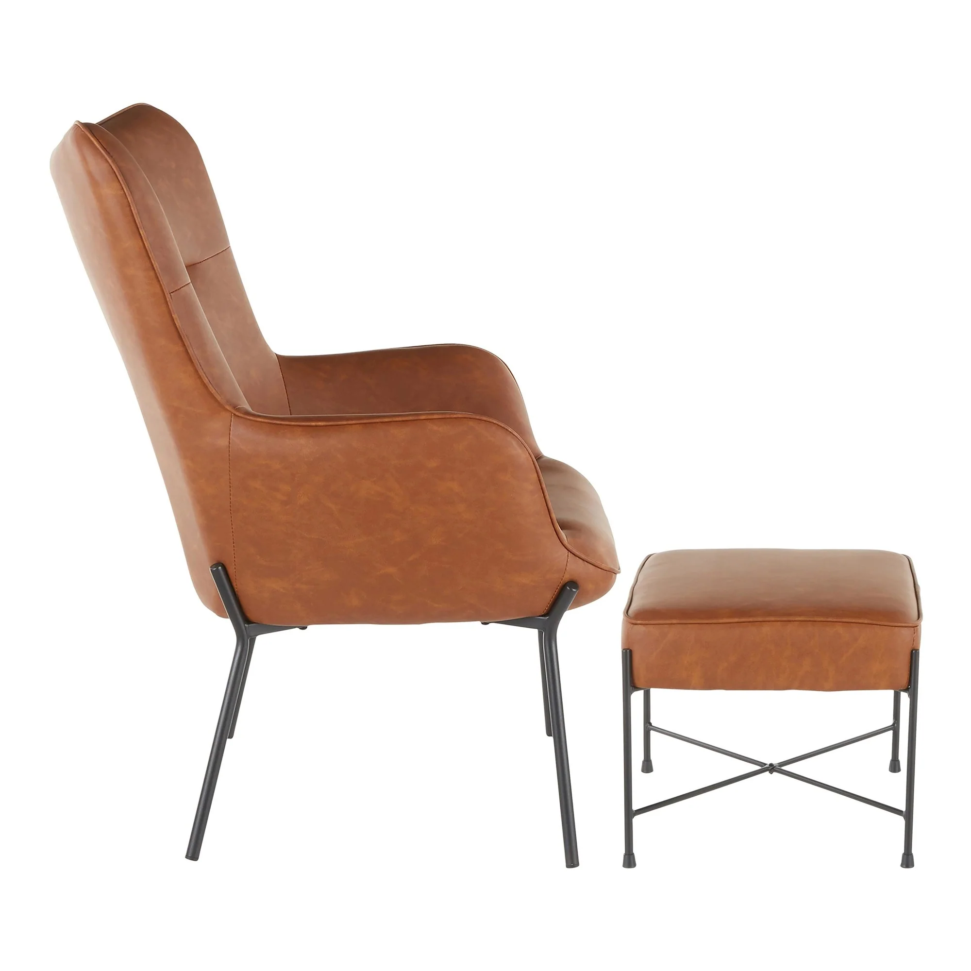 LumiSource Izzy Lounge Chair + Ottoman Set - Image 6
